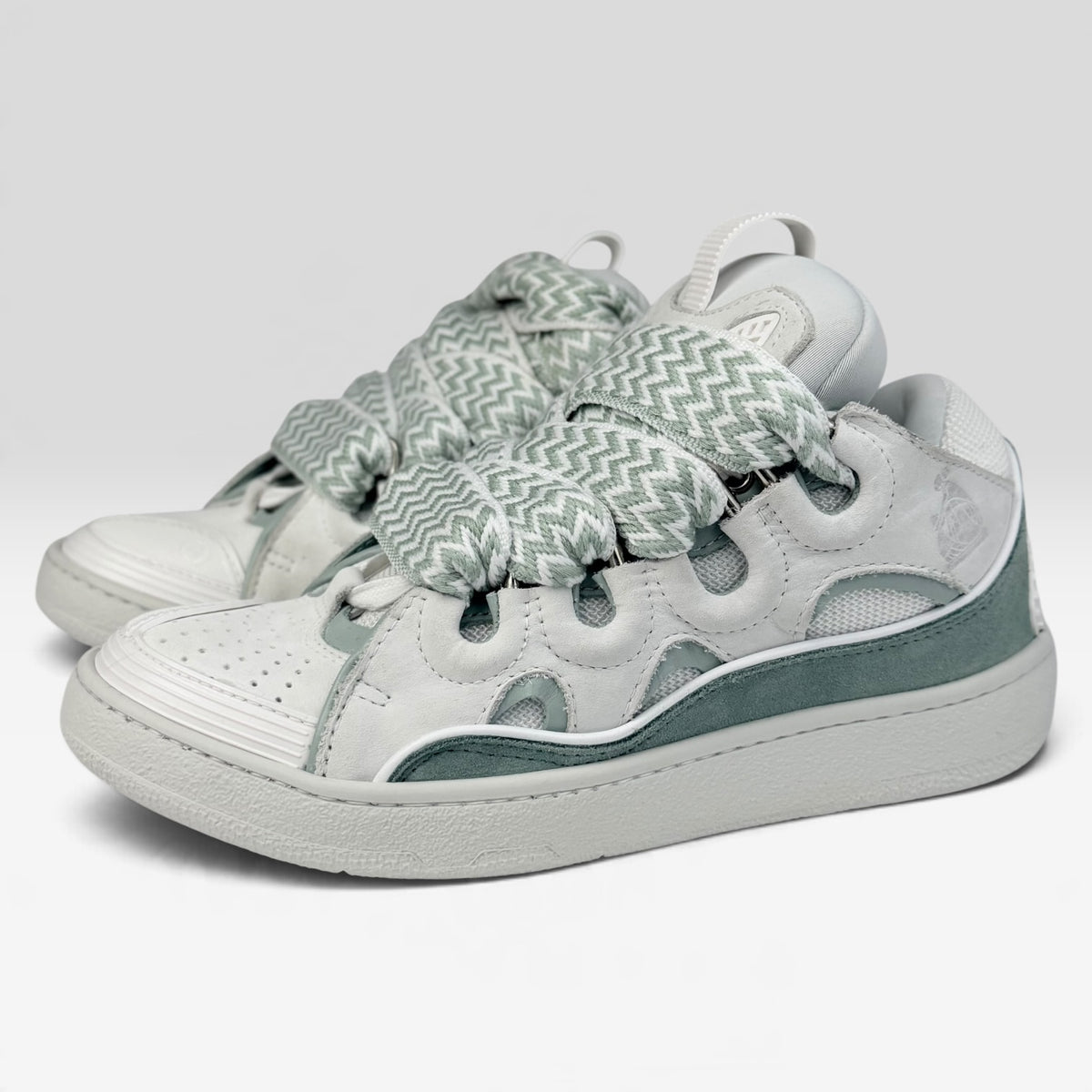 Lanvin Curb Turquoise/White