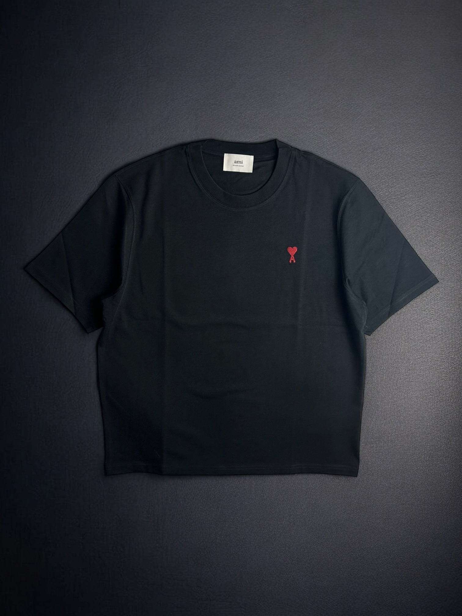 Ami Paris De Coeur Black T-shirt - V STEALS