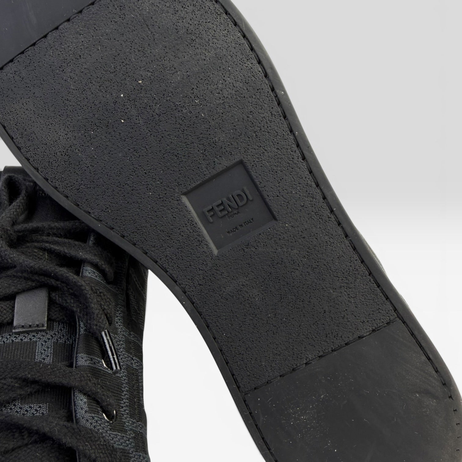 Fendi FF Zucca Monogram Low-Top Sneakers Black