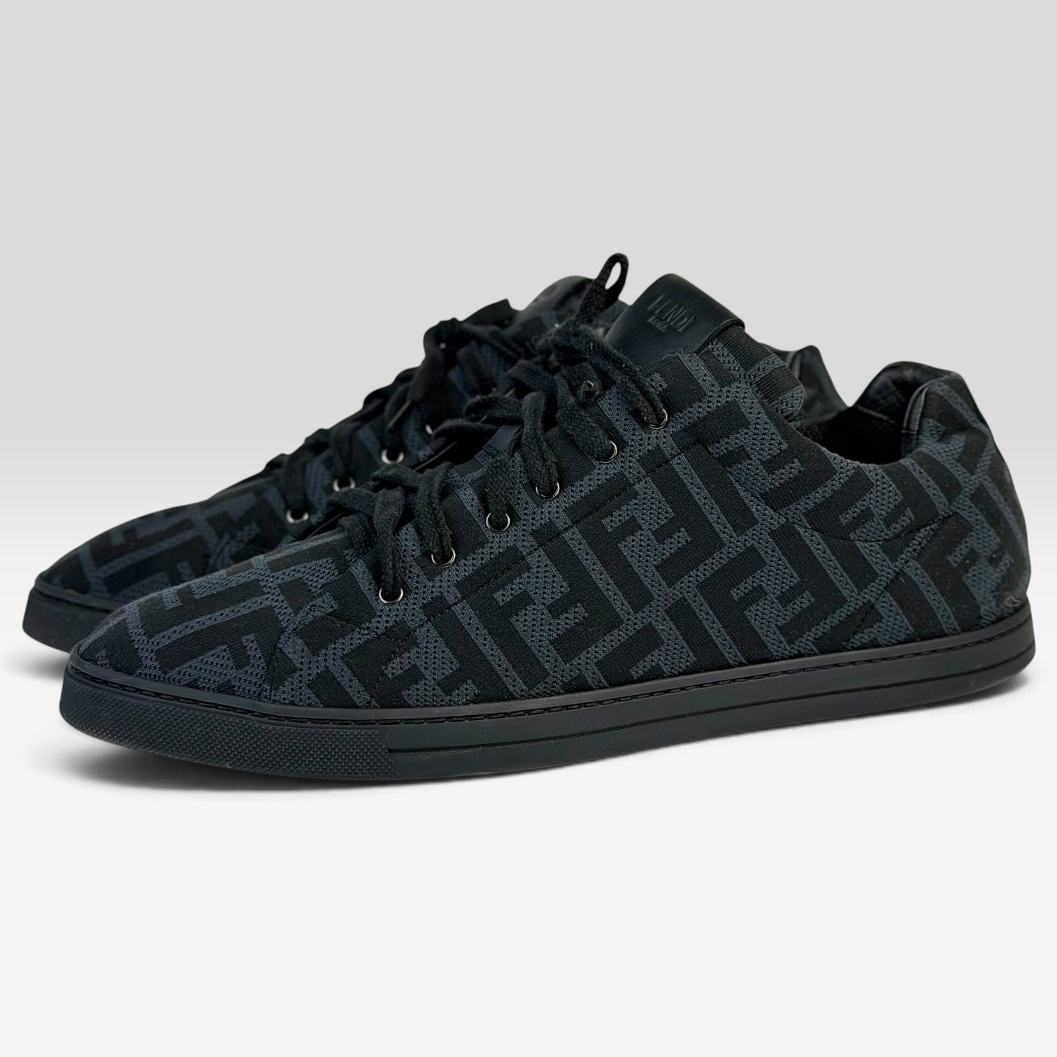 Fendi FF Zucca Monogram Low-Top Sneakers Black