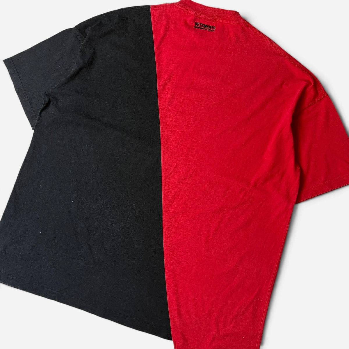 Vetements SS20 "Split-Side" Anarchy Logo T-Shirt Red/Black