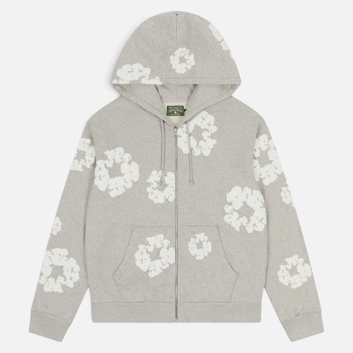Denim Tears Cotton Wreath Zip Hoodie Grey