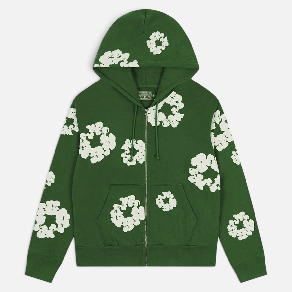 Denim Tears Cotton Wreath Zip Hoodie Green