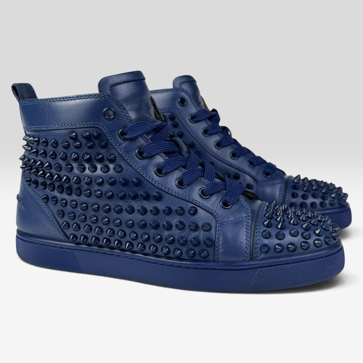 Christian Louboutin Louis Spikes High-Top Blue