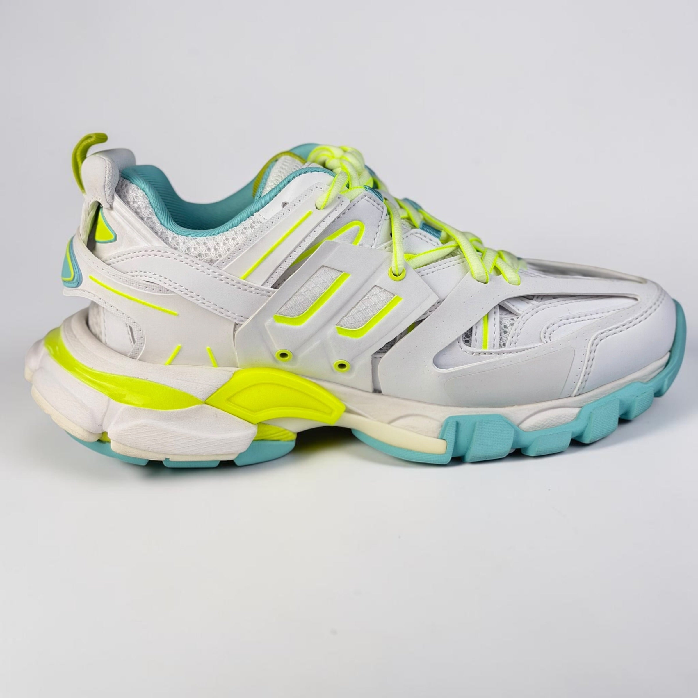 Balenciaga Track Fluorescent Yellow Turqoise