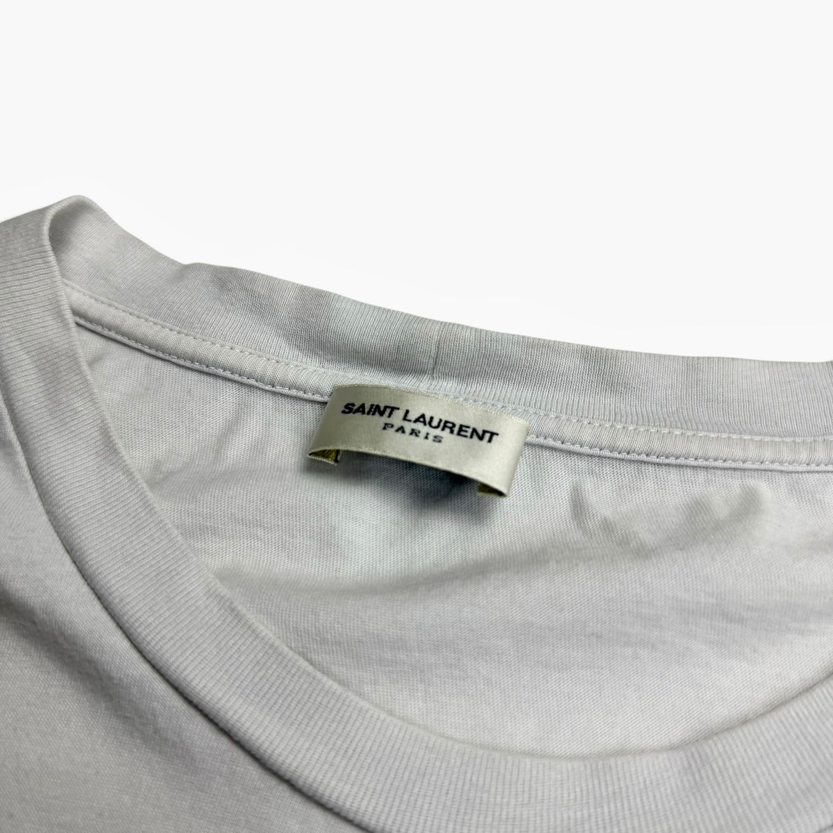 Saint Laurent by Hedi Slimane 2013 Snake YSL Print T-Shirt White
