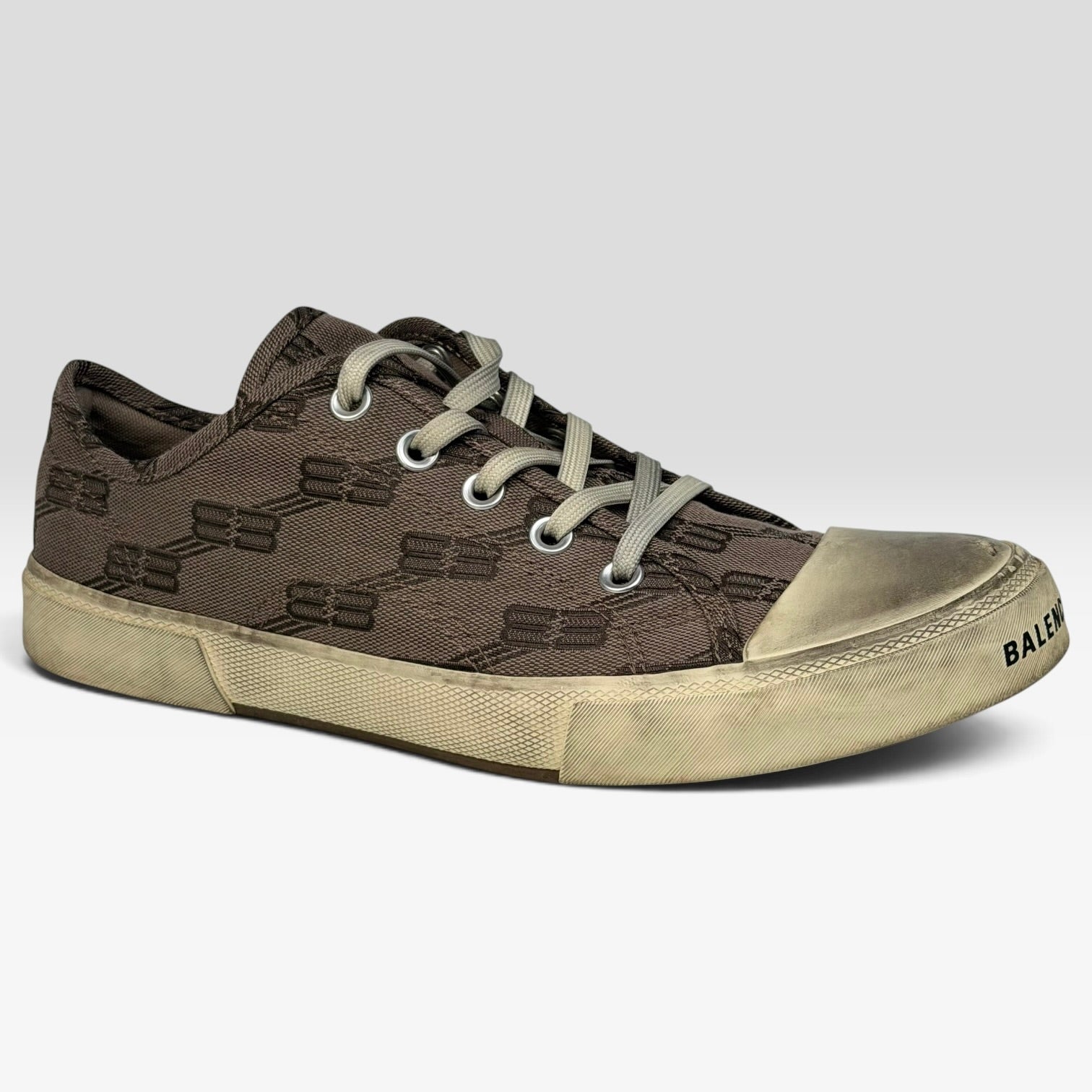 Balenciaga Paris Low Top BB Monogram Dark Beige/Brown