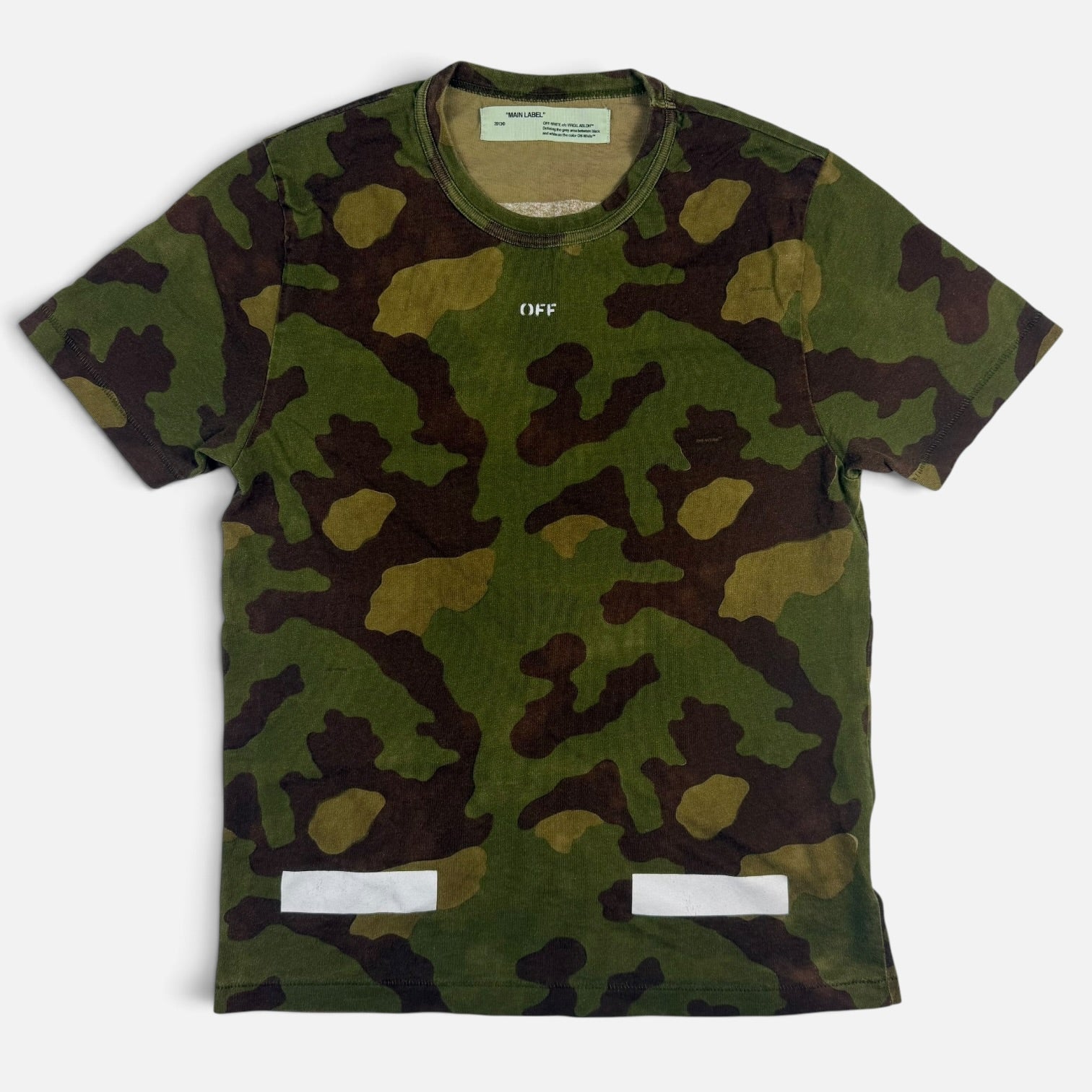 Off-White Camouflage T-Shirt Green