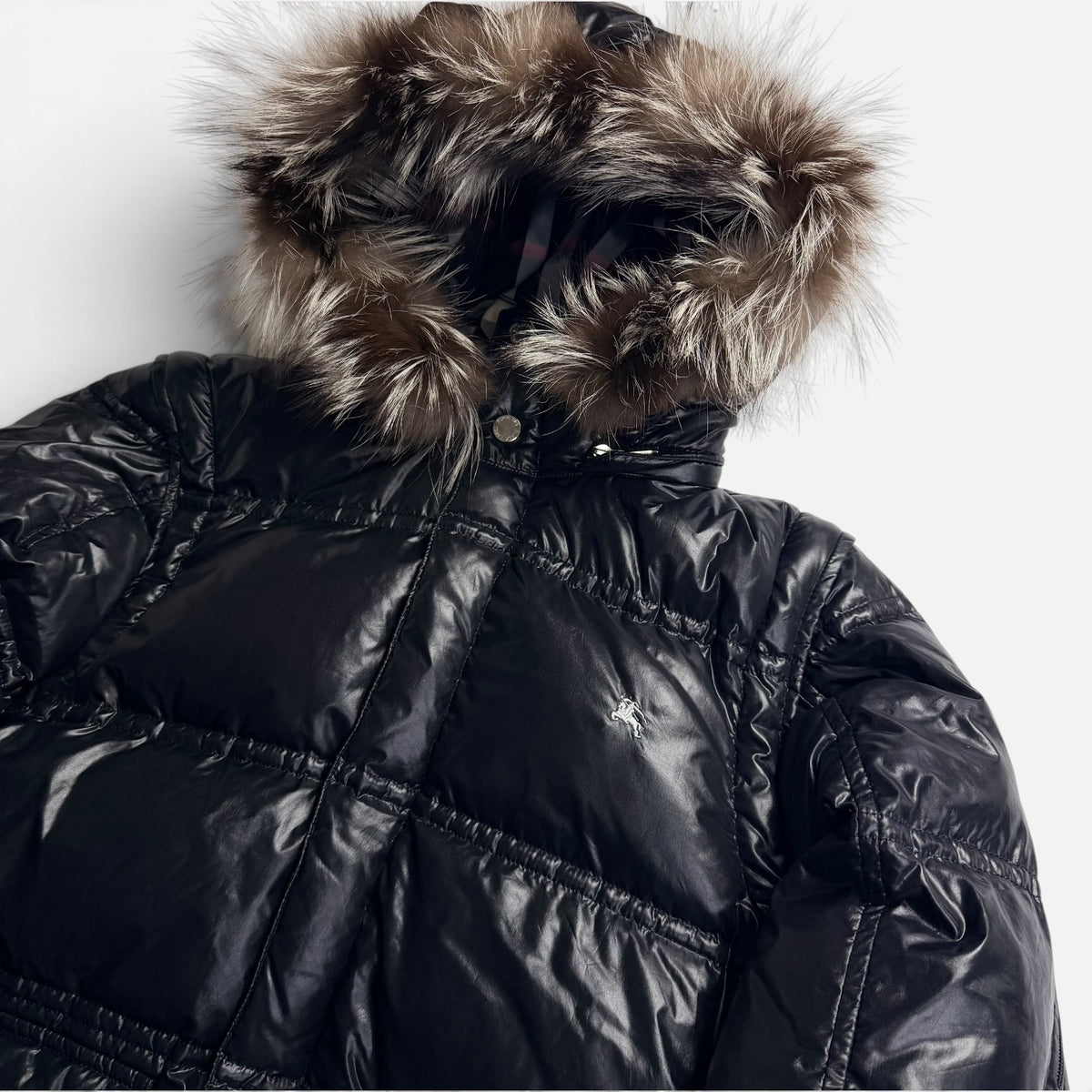Burberry Black Label Fur Black Puffer Jacket 2000s – Men Clothing recomandat de V STEALS