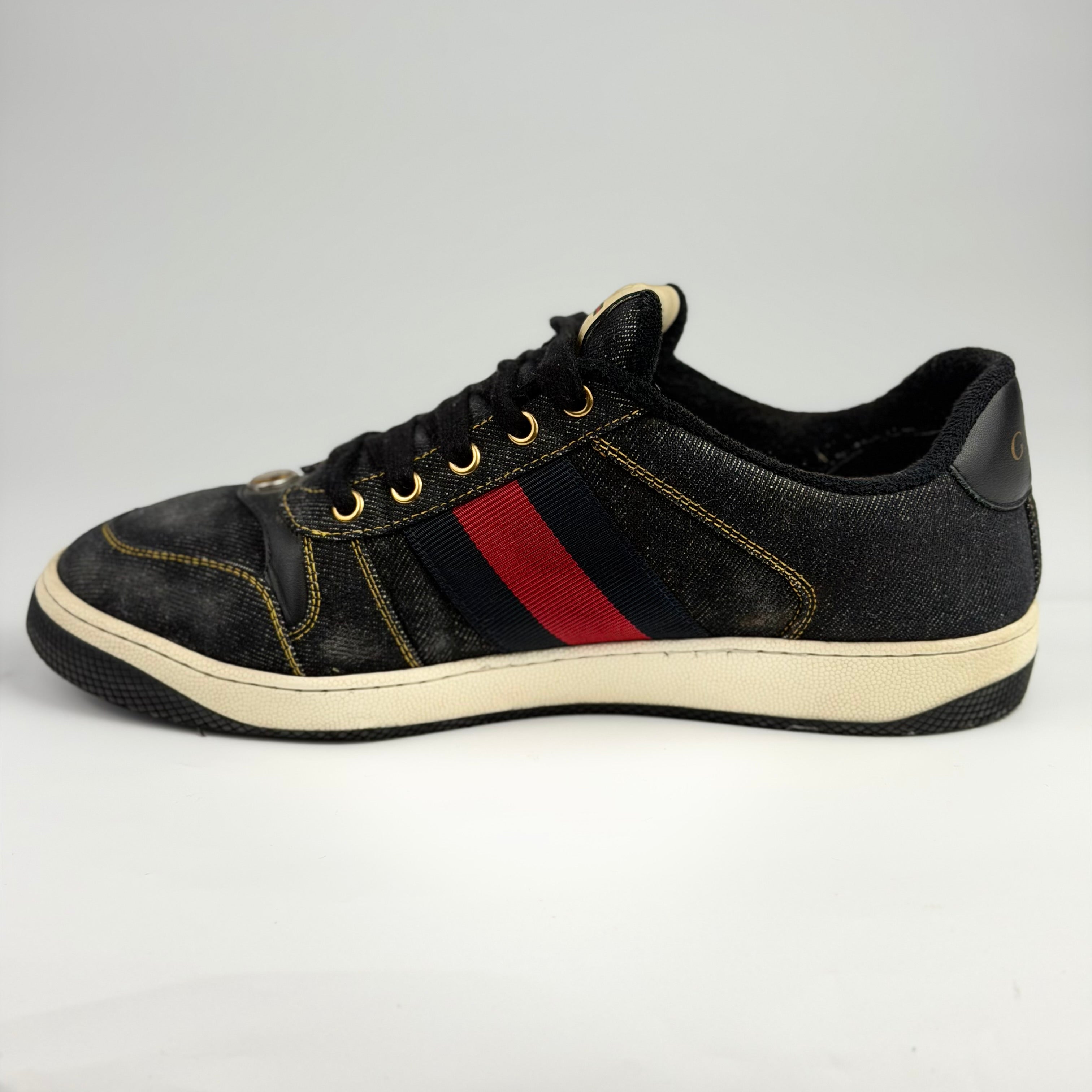 Gucci Screener Denim Sneakers