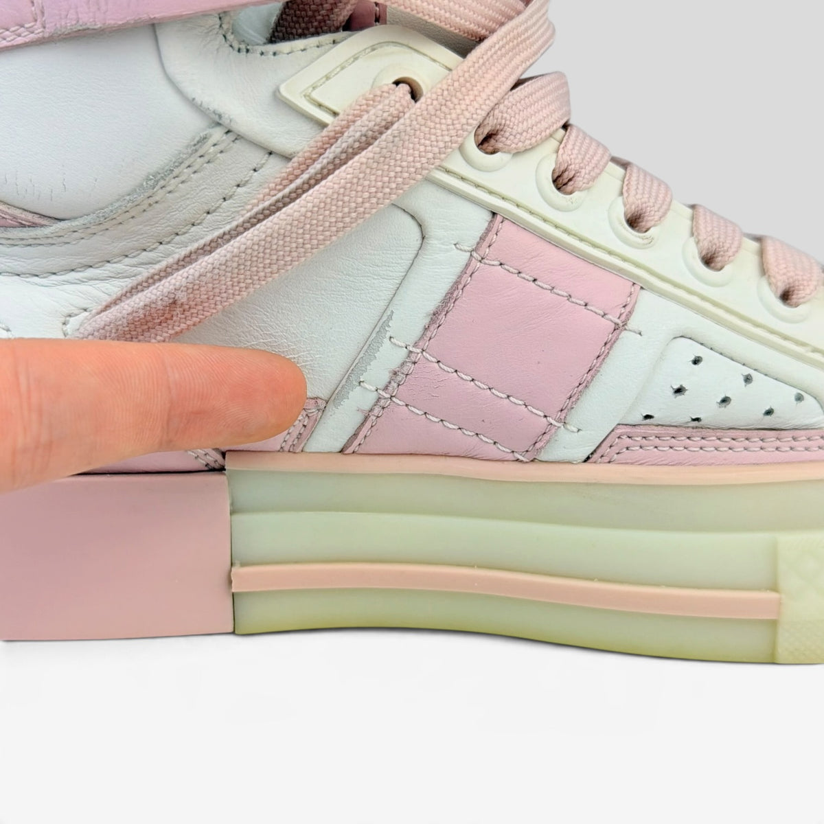 Dolce & Gabbana Custom 2.Zero High-Top Sneaker White/Nude