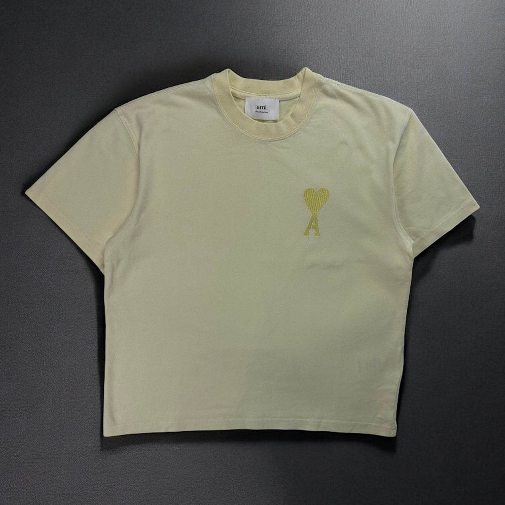 Ami Paris Pale Yellow T-shirt - V STEALS