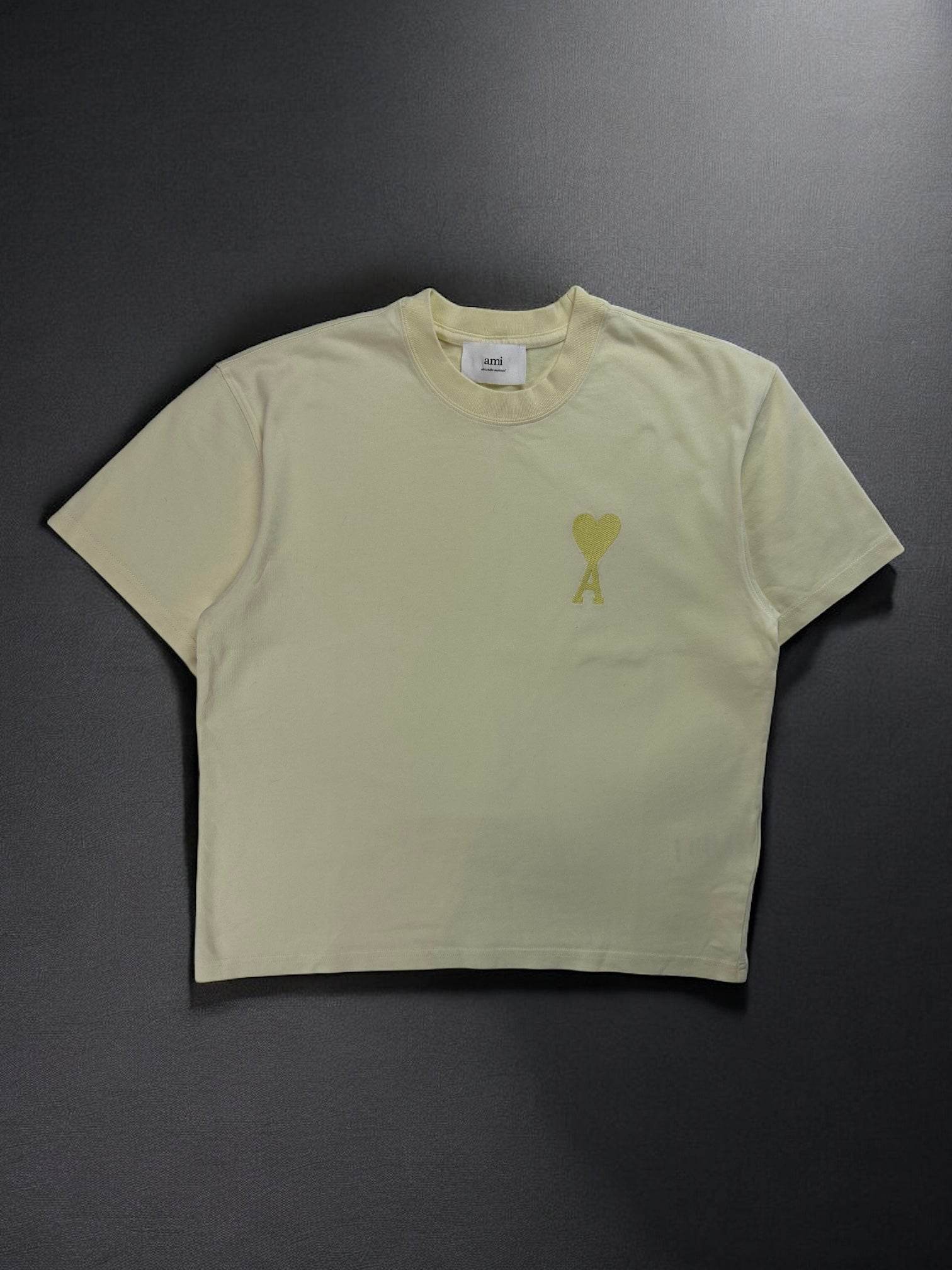 Ami Paris Pale Yellow T-shirt - V STEALS