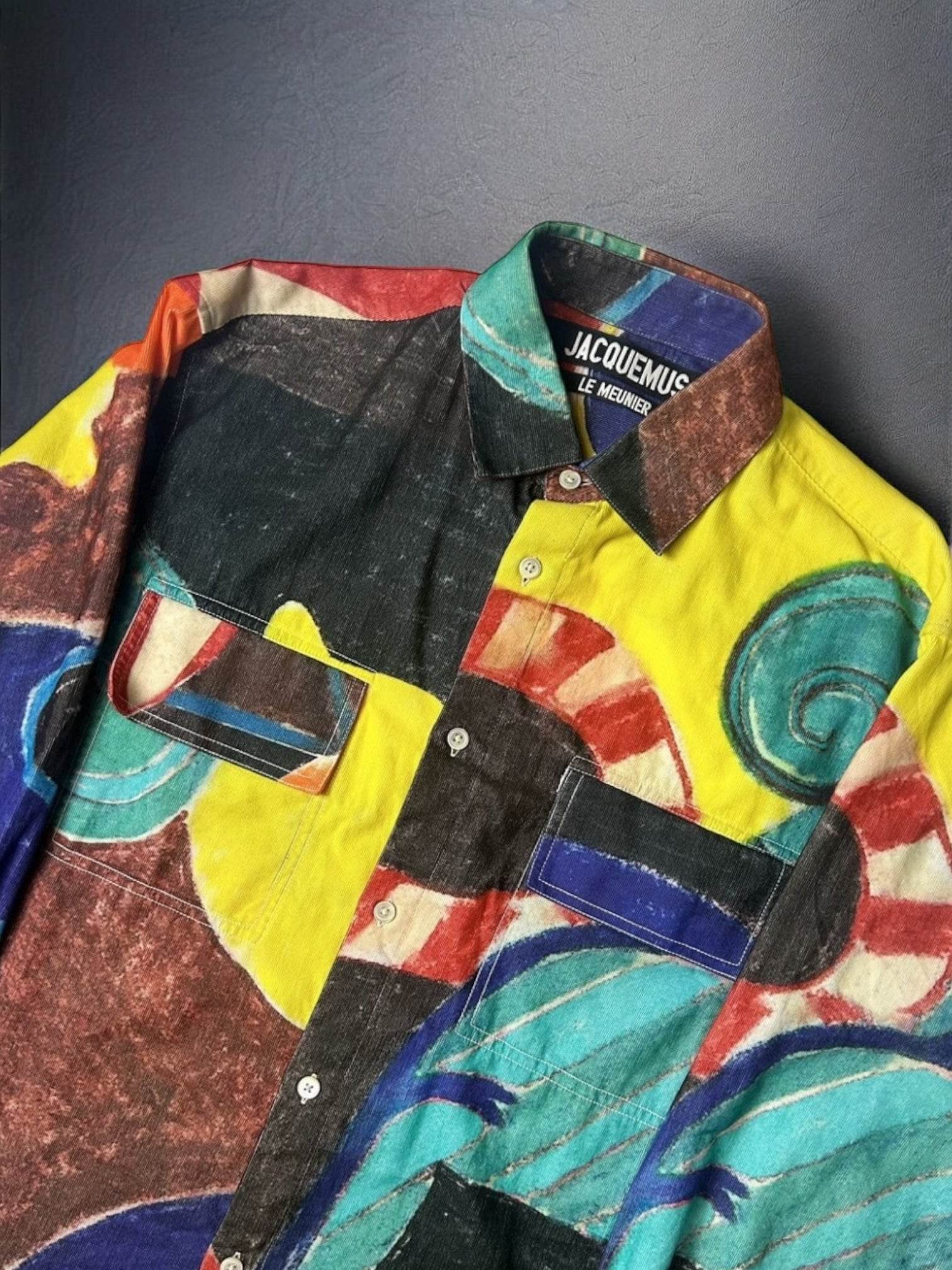 Camasa Jacquemus Felix Abstract Print - V STEALS