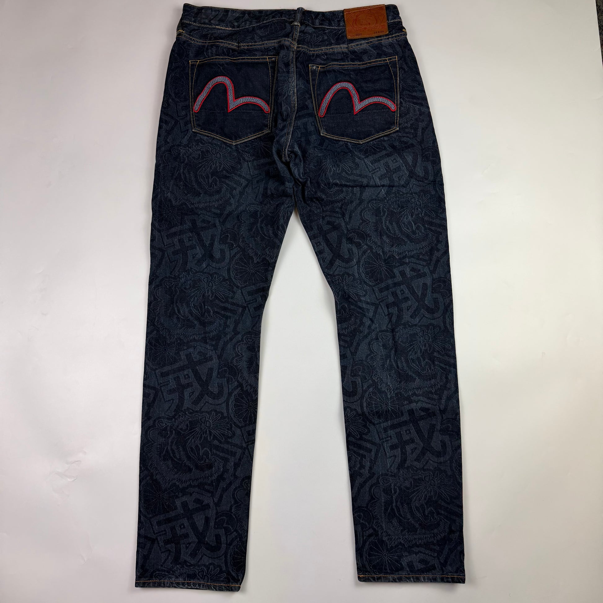 Evisu All Over Print Seagull Jeans