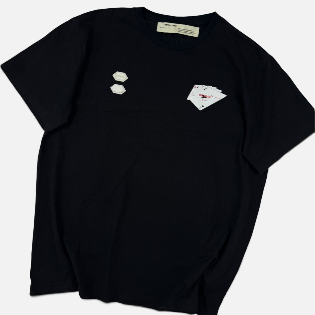 Off-White Hand Card Oversized T-Shirt Black