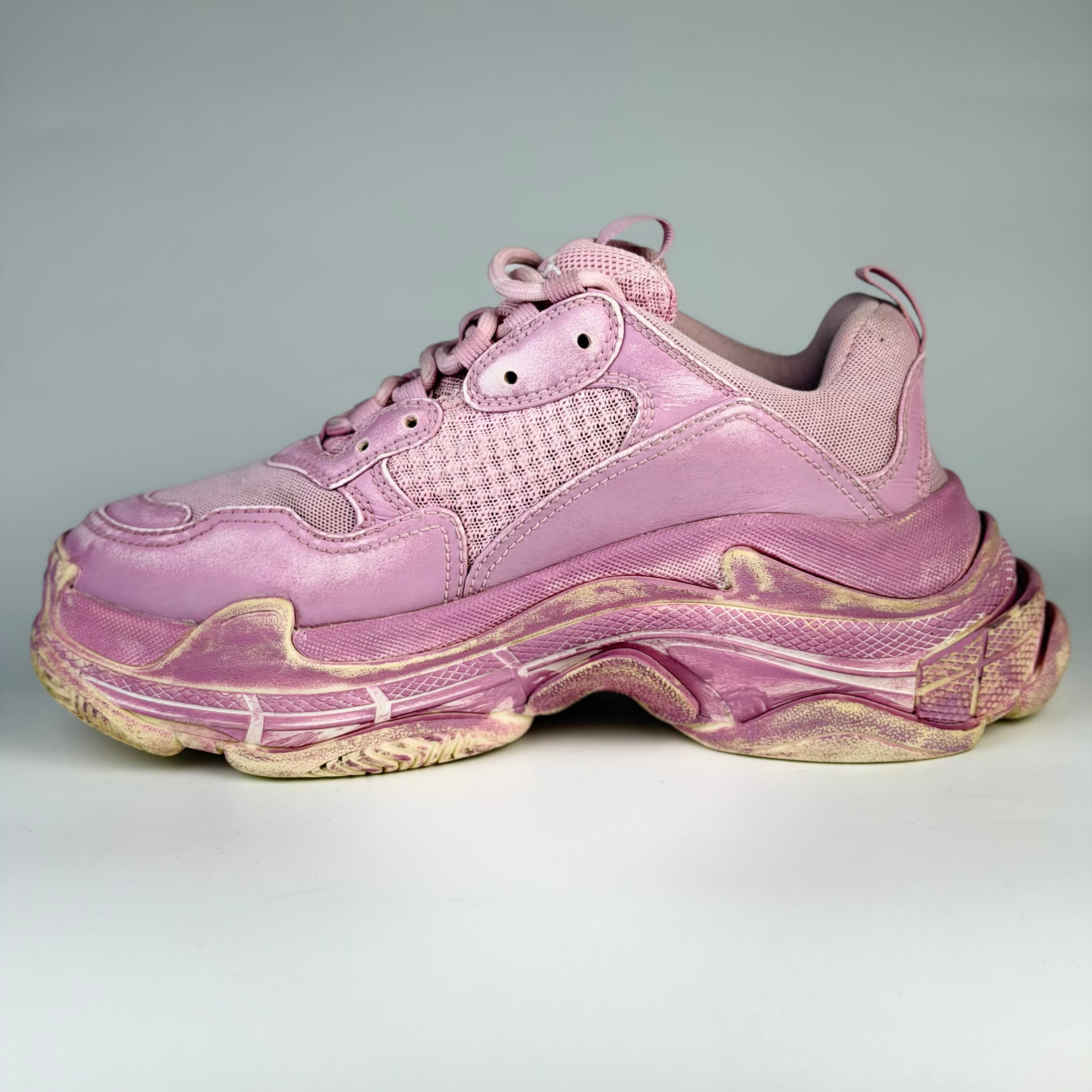 Balenciaga Triple S Distressed Pink