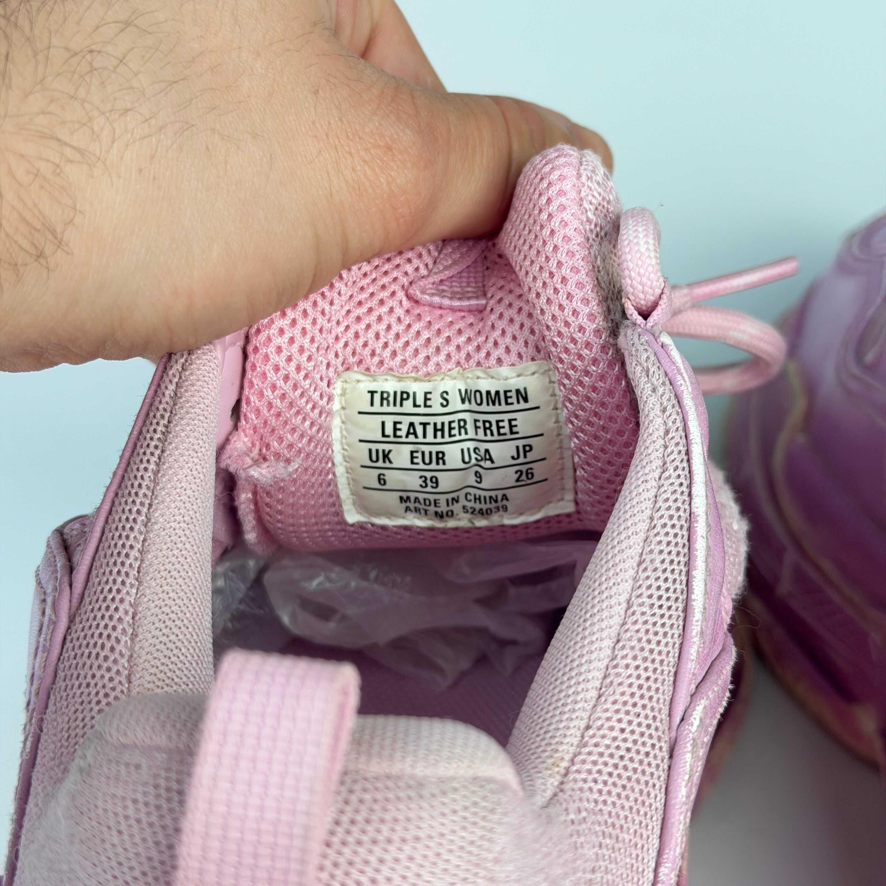 Balenciaga Triple S Distressed Pink