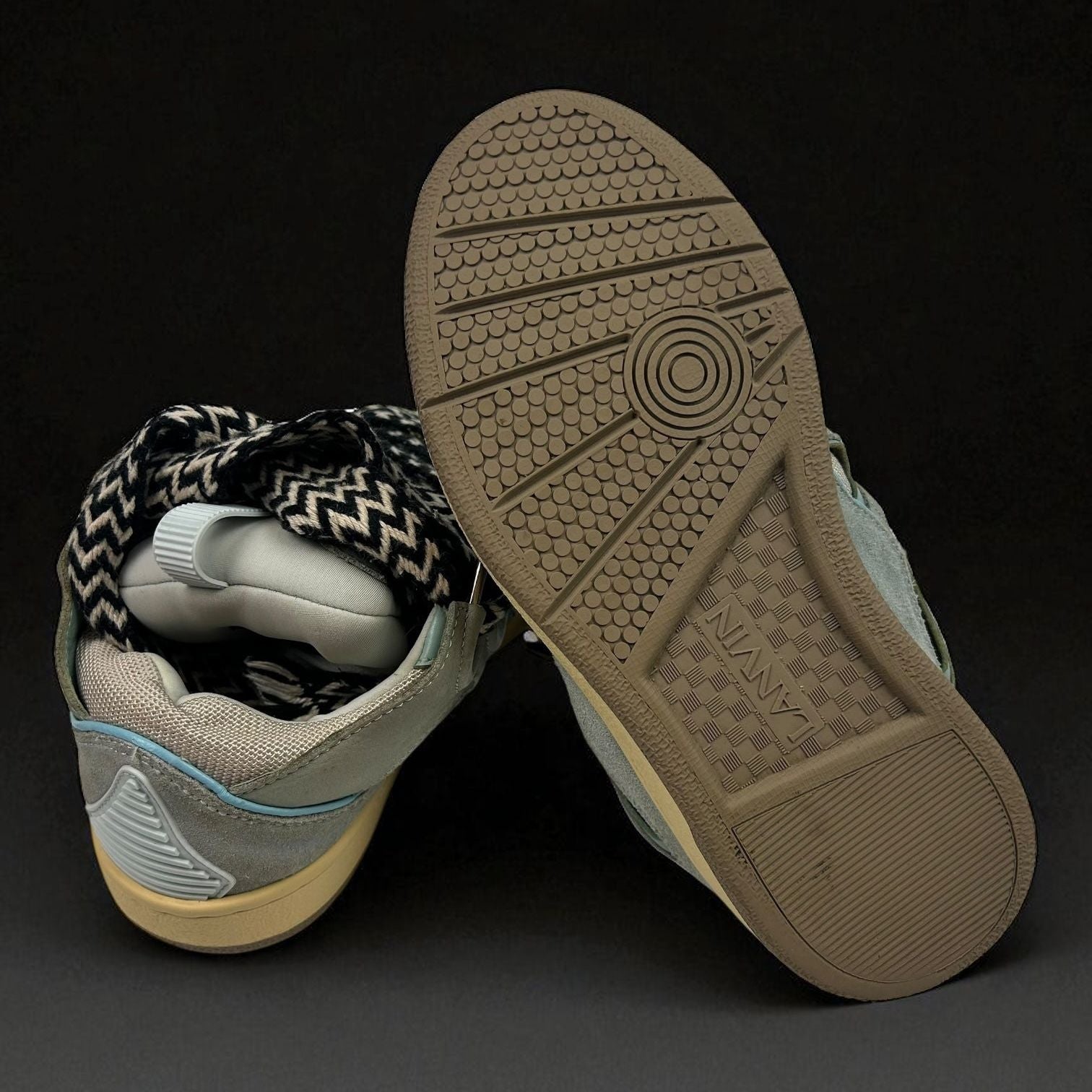 Lanvin Curb Blue Sneakers