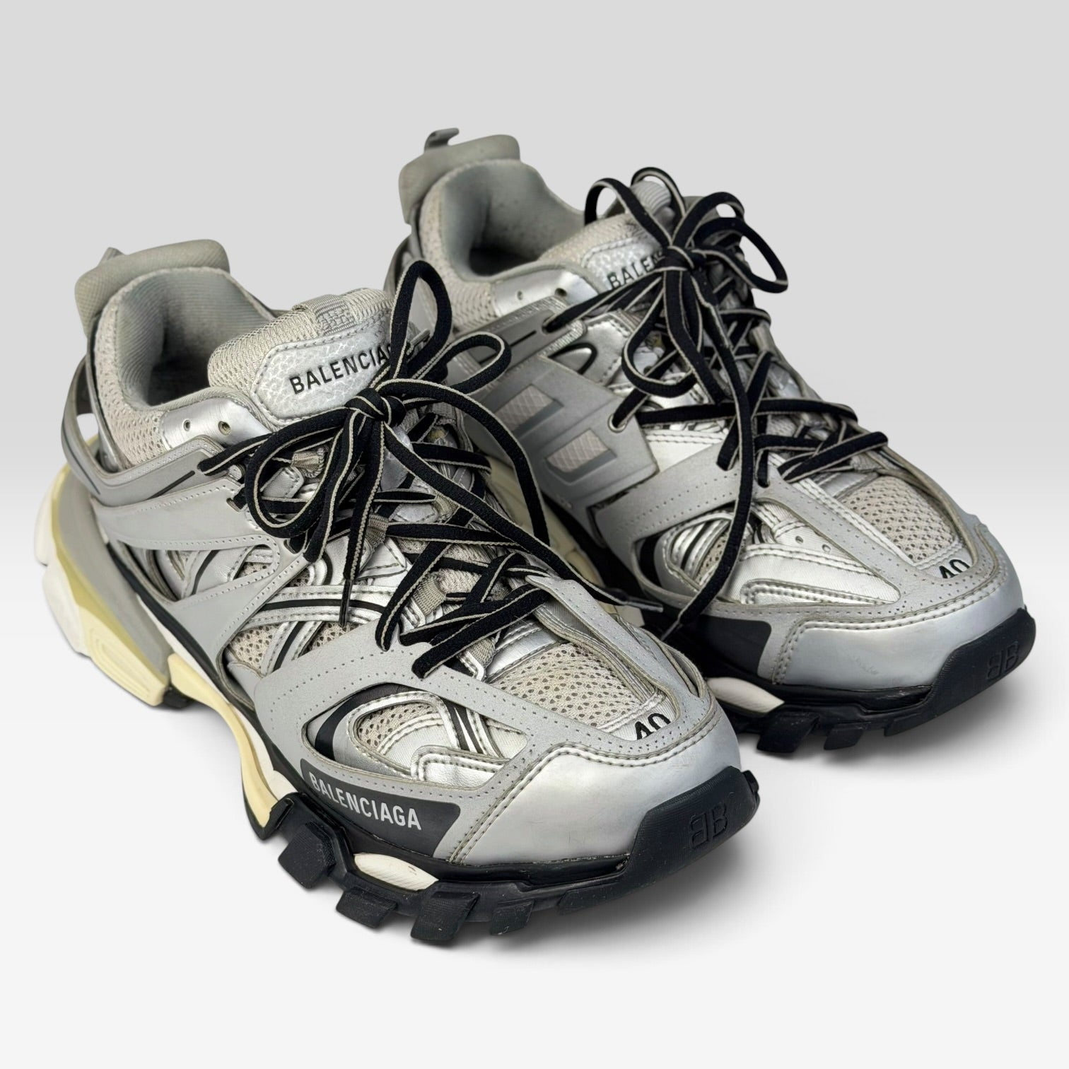 Balenciaga Track Metallic Silver
