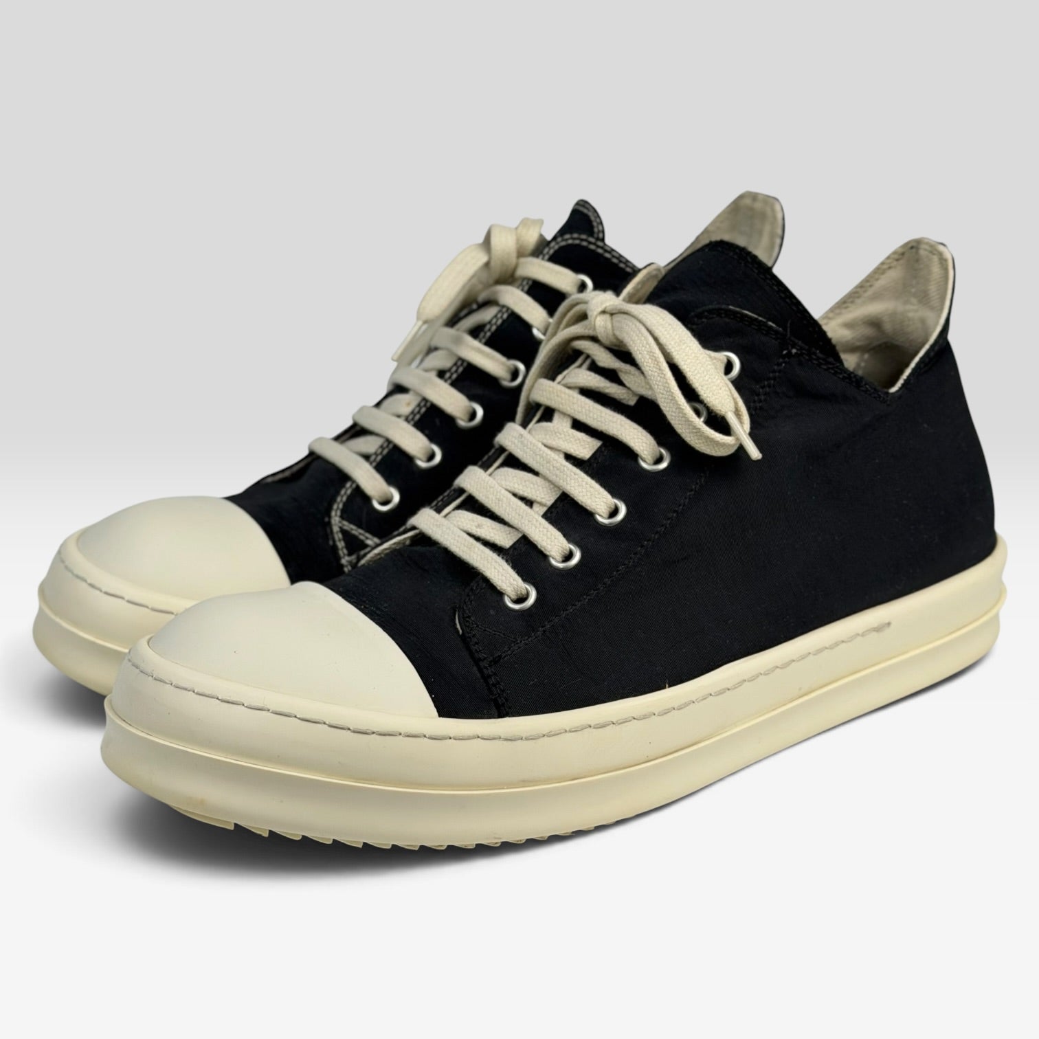 Rick Owens DRKSHDW Ramones Low Double Stitch Black/Milk