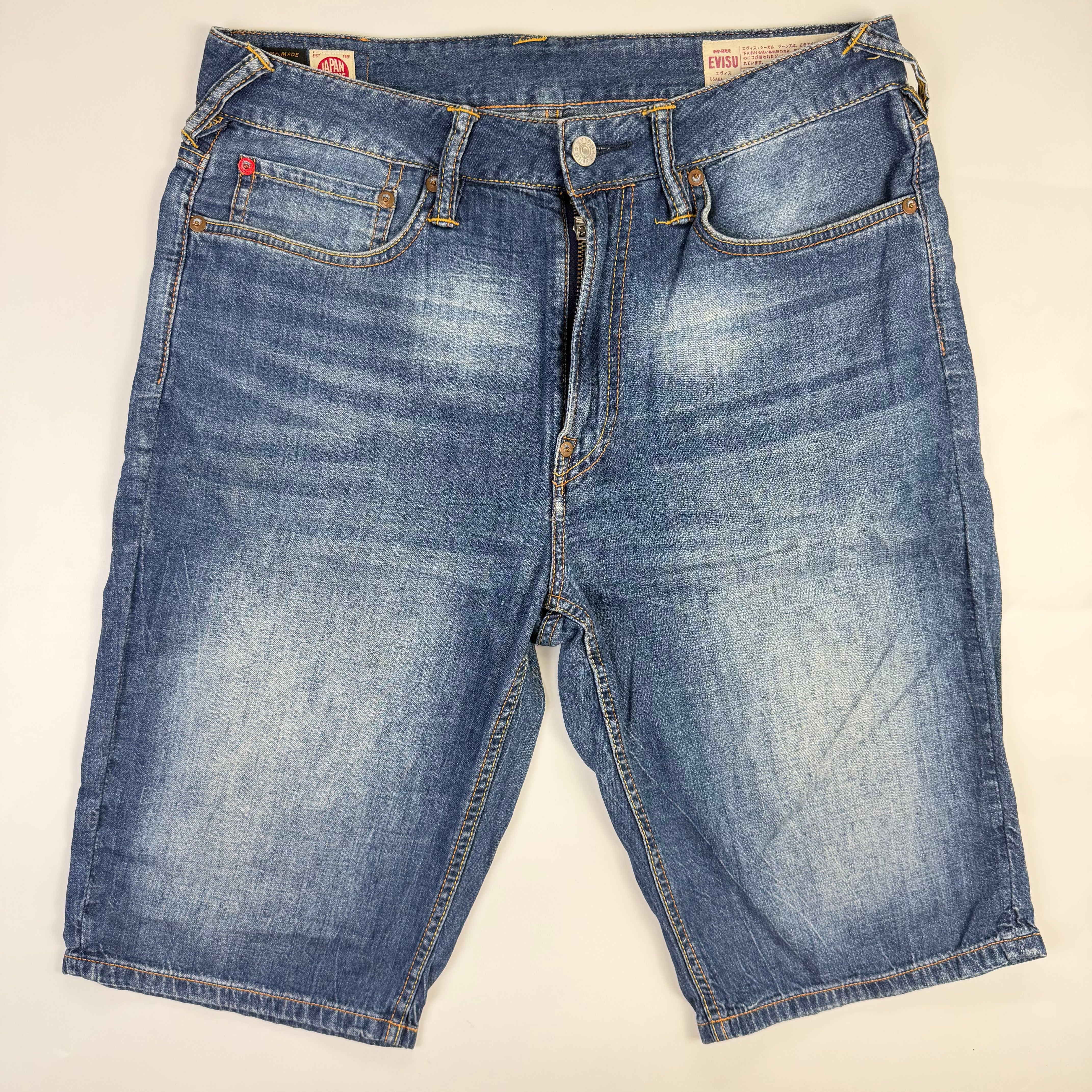 Evisu Seagull Denim Shorts