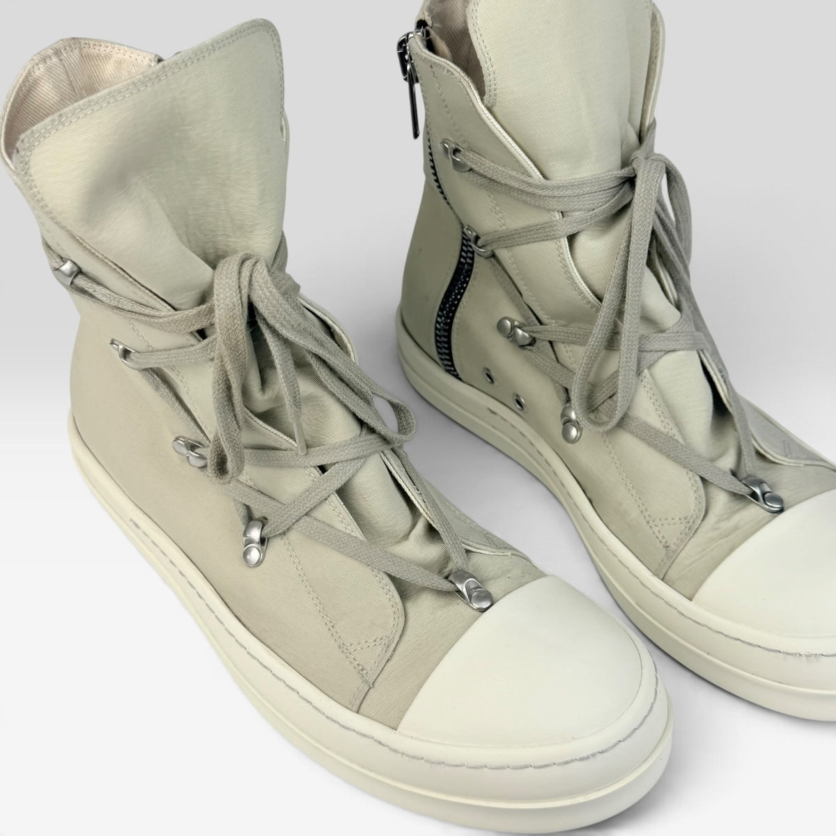 Rick Owens DRKSHDW Hexagram Ramones High Milk/Pearl