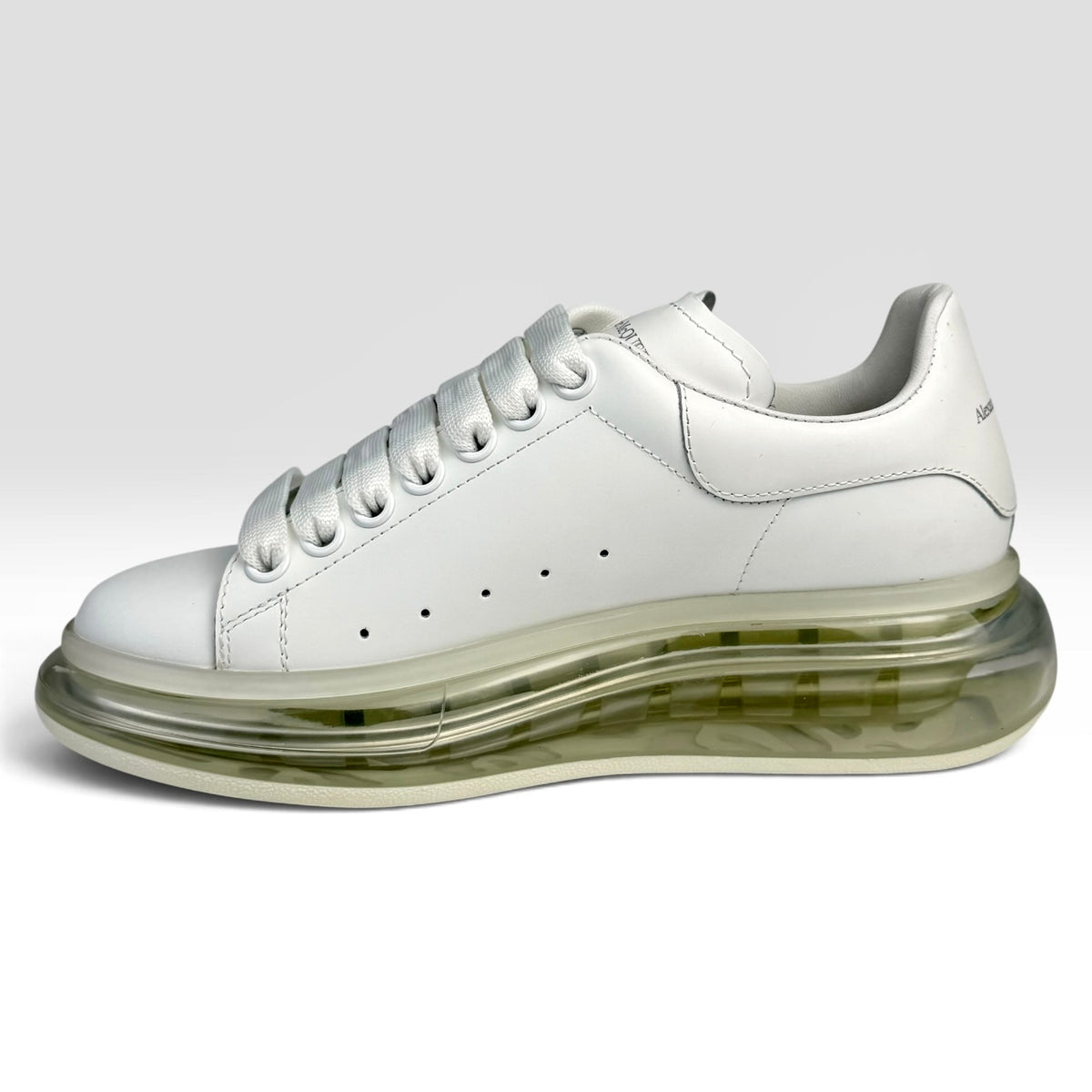 Alexander McQueen Oversized Clear Sole Sneakers White