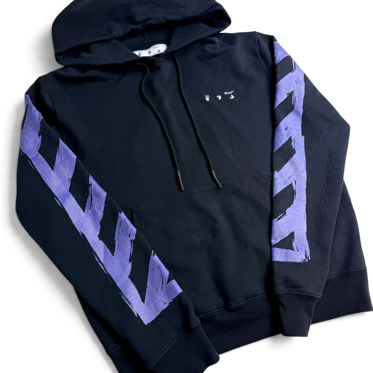 Off-White Marker Hoodie Black/Purple