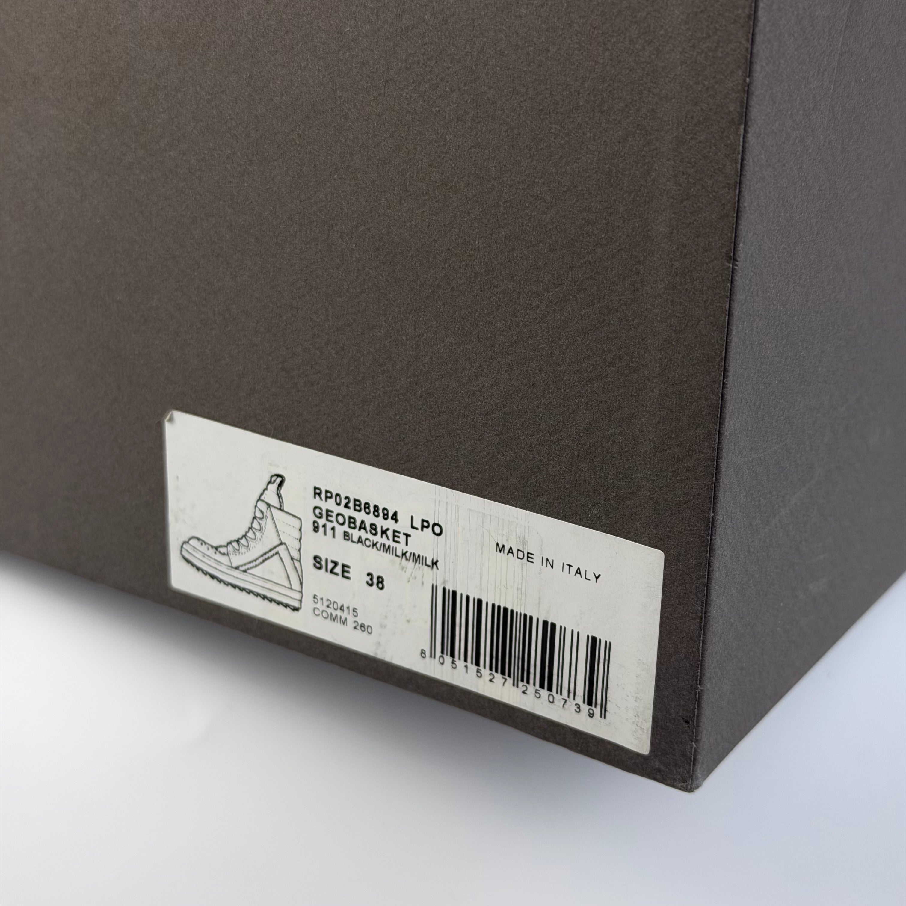 Rick Owens Geobasket Black Milk