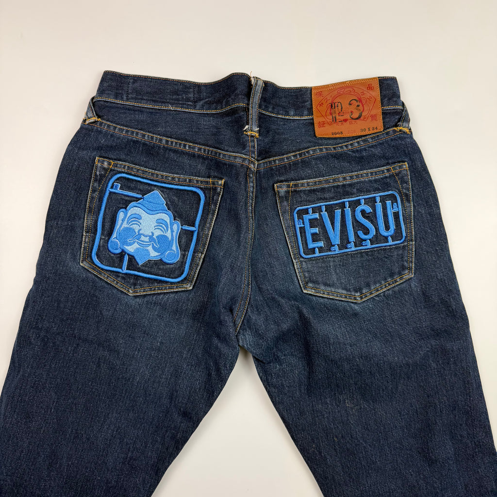 Evisu Embroidered Buddha Seagull Jeans