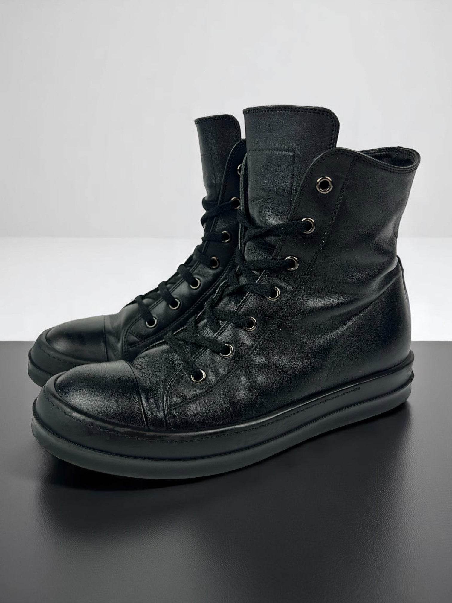 Rick Owens Ramones High Mainline Black - V STEALS