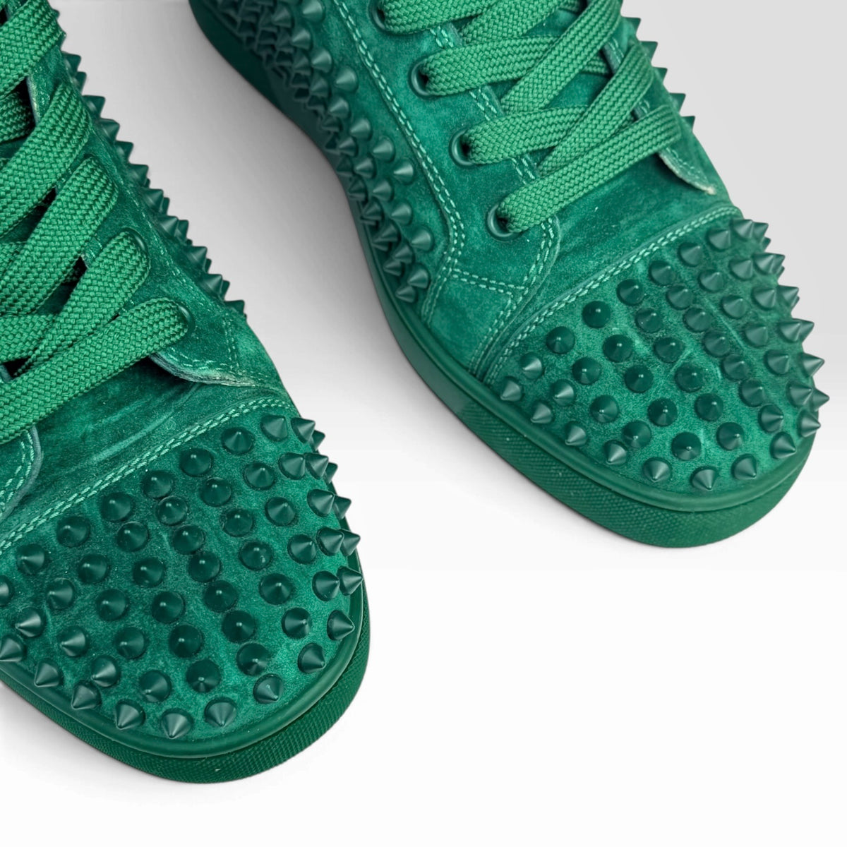 Christian Louboutin Louis Spikes High Green Suede – Incaltaminte Barbati recomandat de V STEALS
