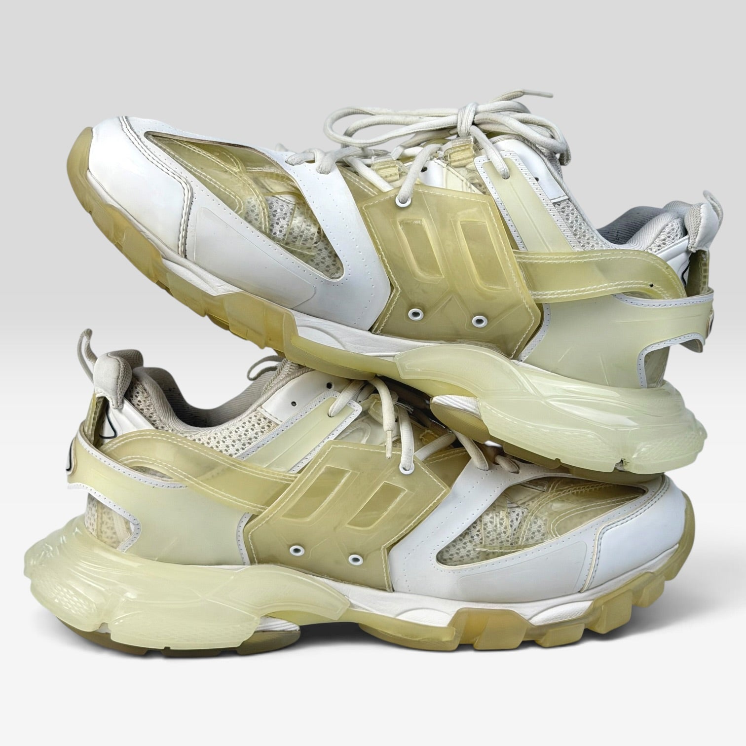 Balenciaga Track Clear Sole White