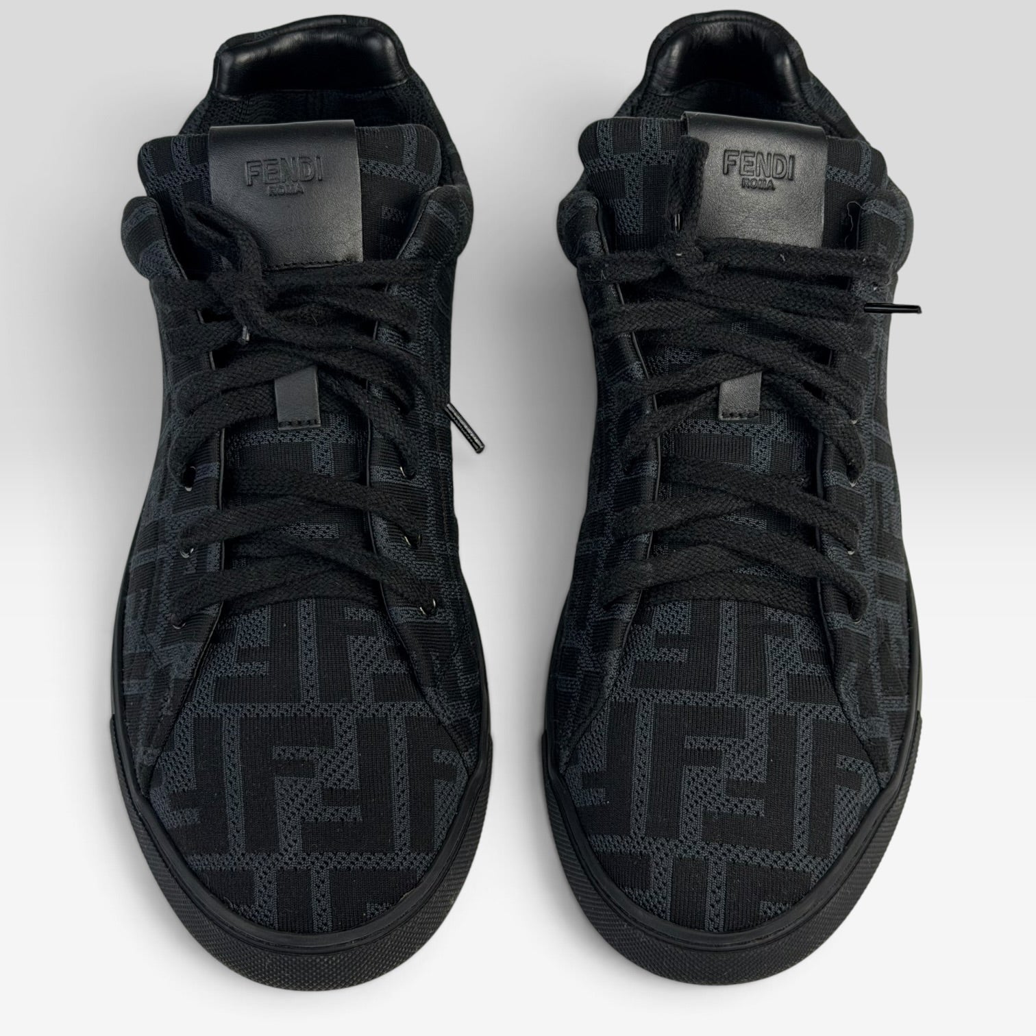 Fendi FF Zucca Monogram Low-Top Sneakers Black