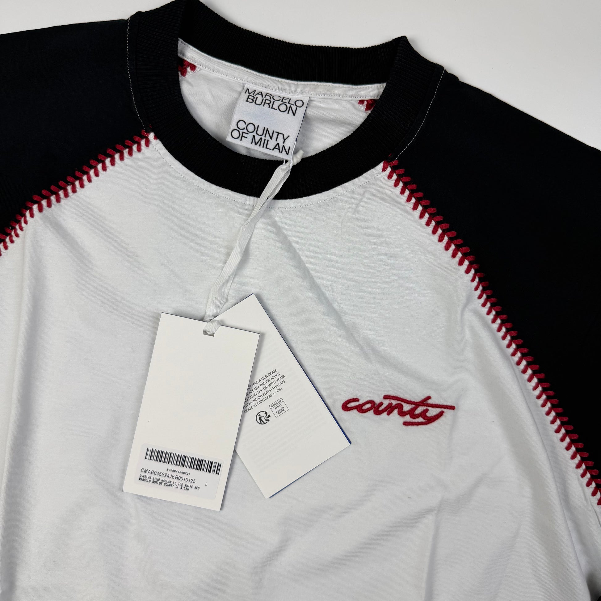 Marcelo Burlon Logo Raglan Longsleeve T-shirt