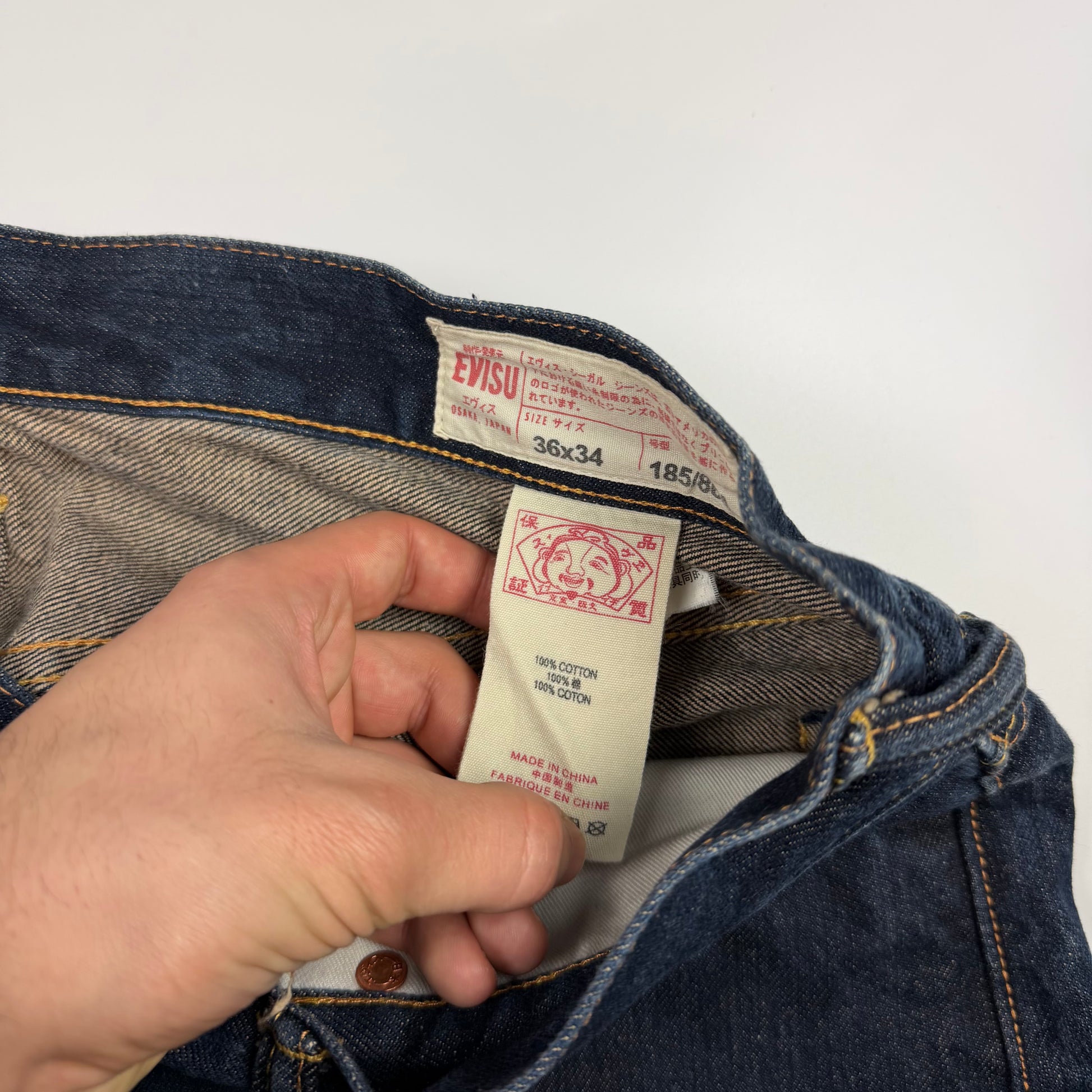 Evisu Quote Spellout Daicock Jeans