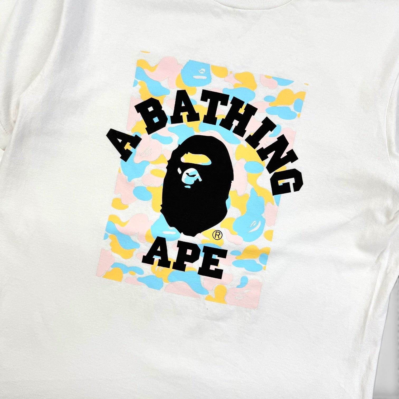 Bape Pastel Camo College Logo T-shirt
