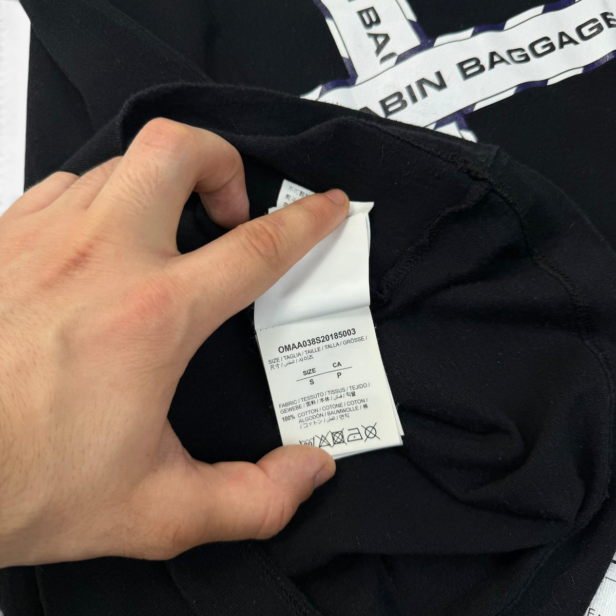 Off-White Airport Tape T-Shirt Black