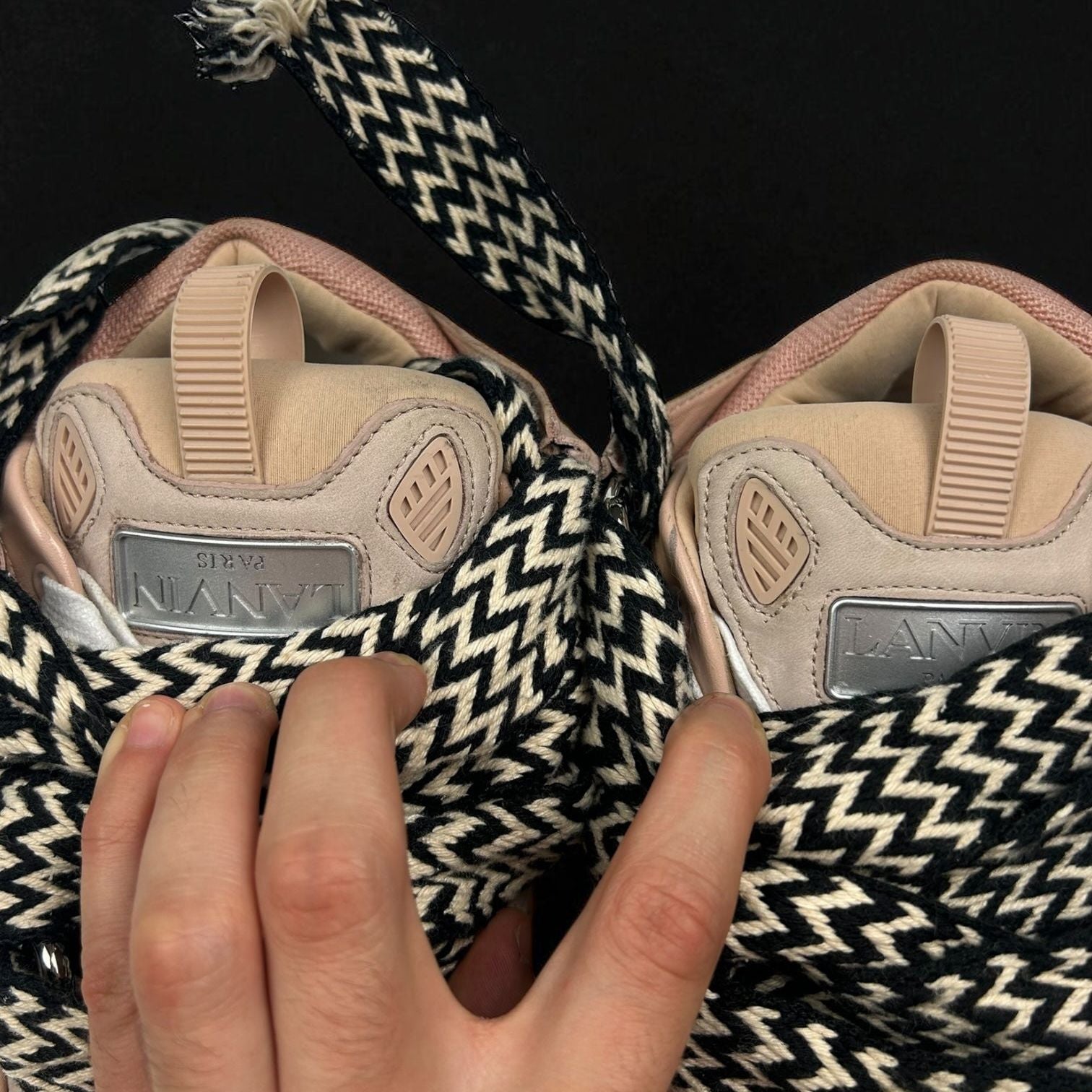 Lanvin Curb Pink Sneakers