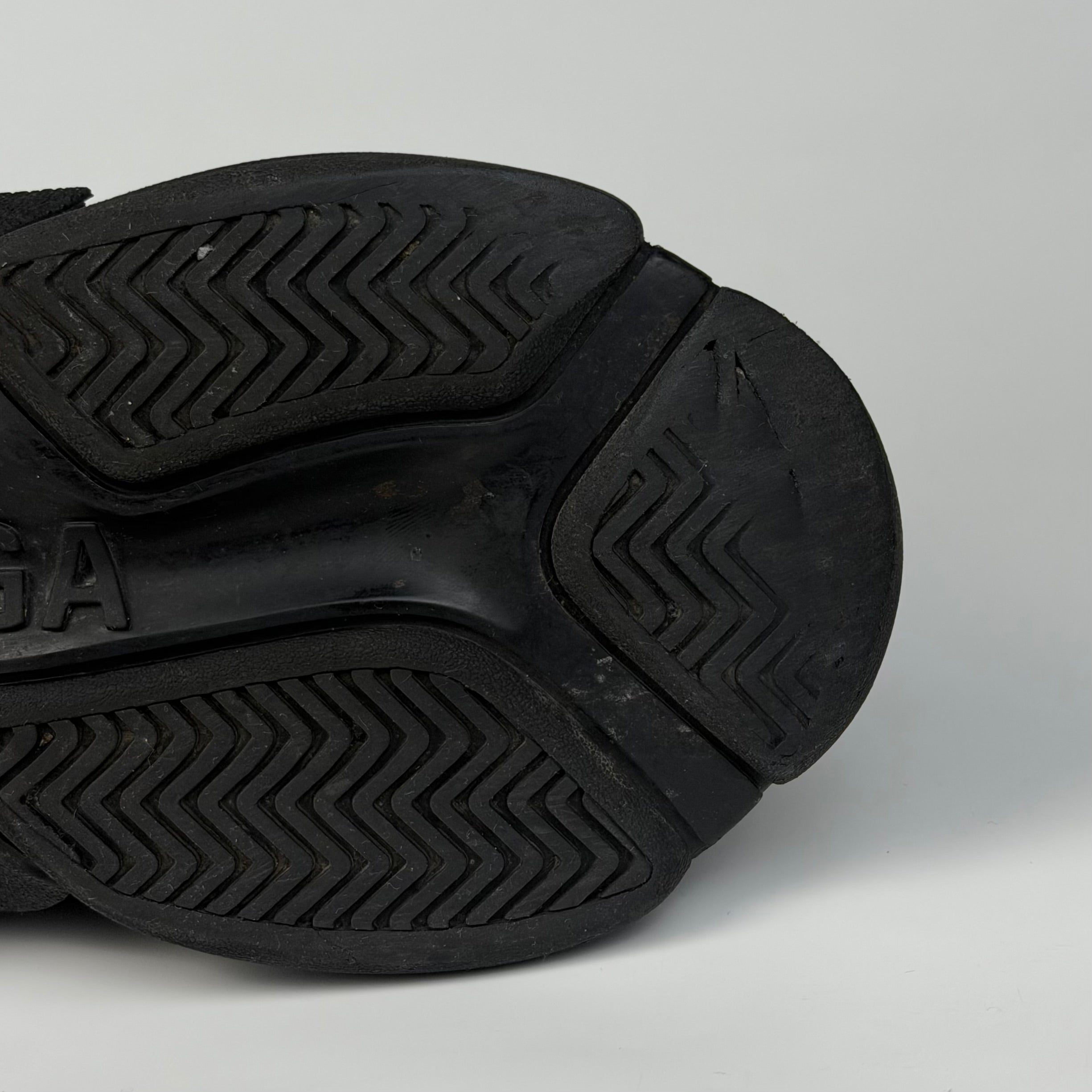 Balenciaga Triple S Black Logotype