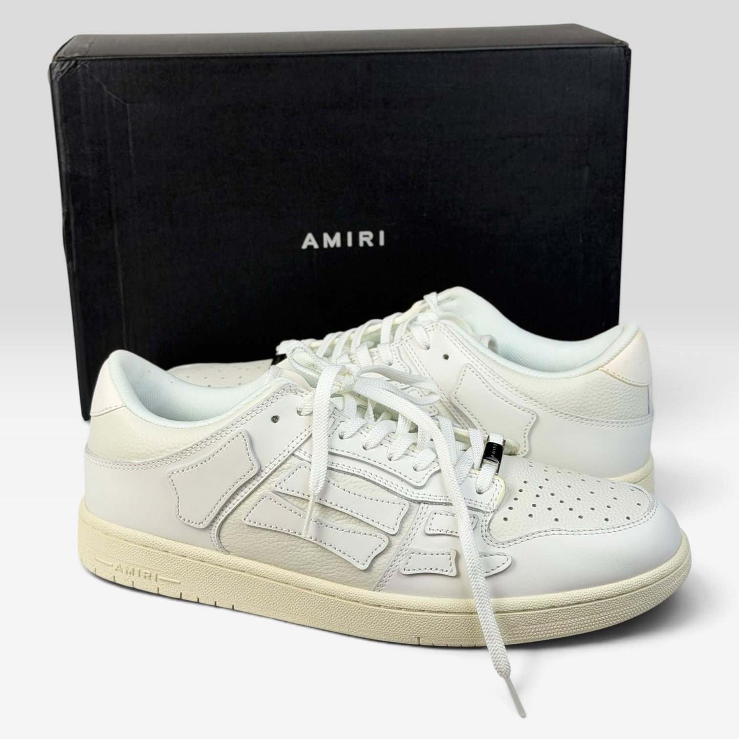 Amiri Skel Top Low White Sneakers