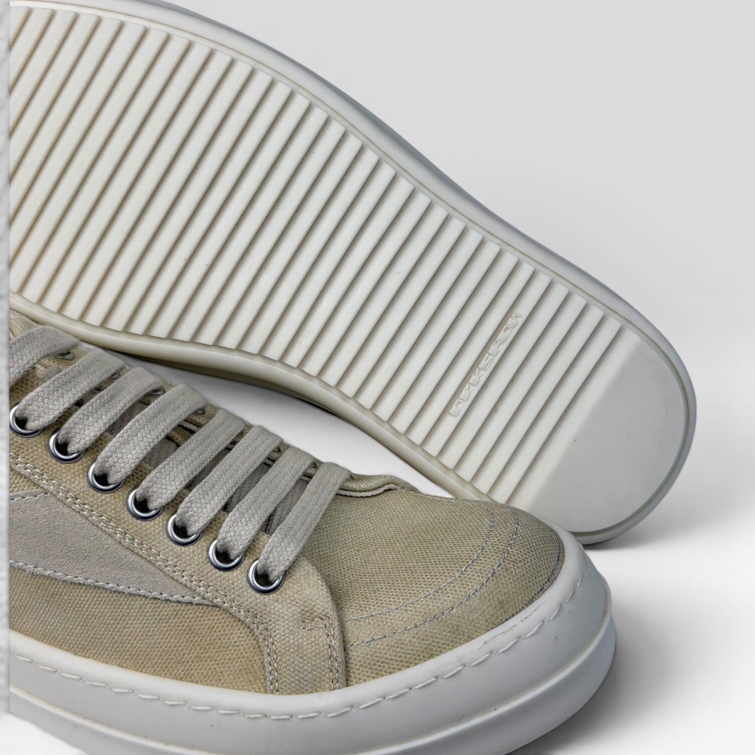 Rick Owens Vintage Sneaks Denim Beige/Milk