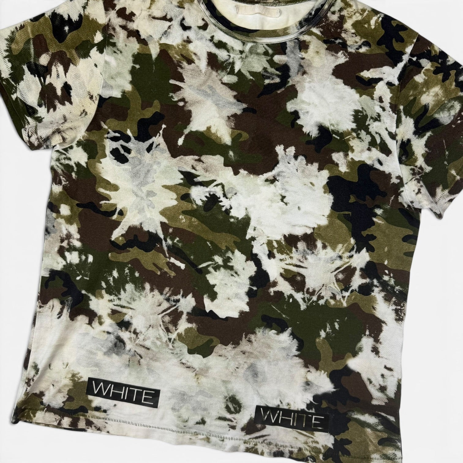 Off-White SS16 Bleached Camouflage T-Shirt Khaki