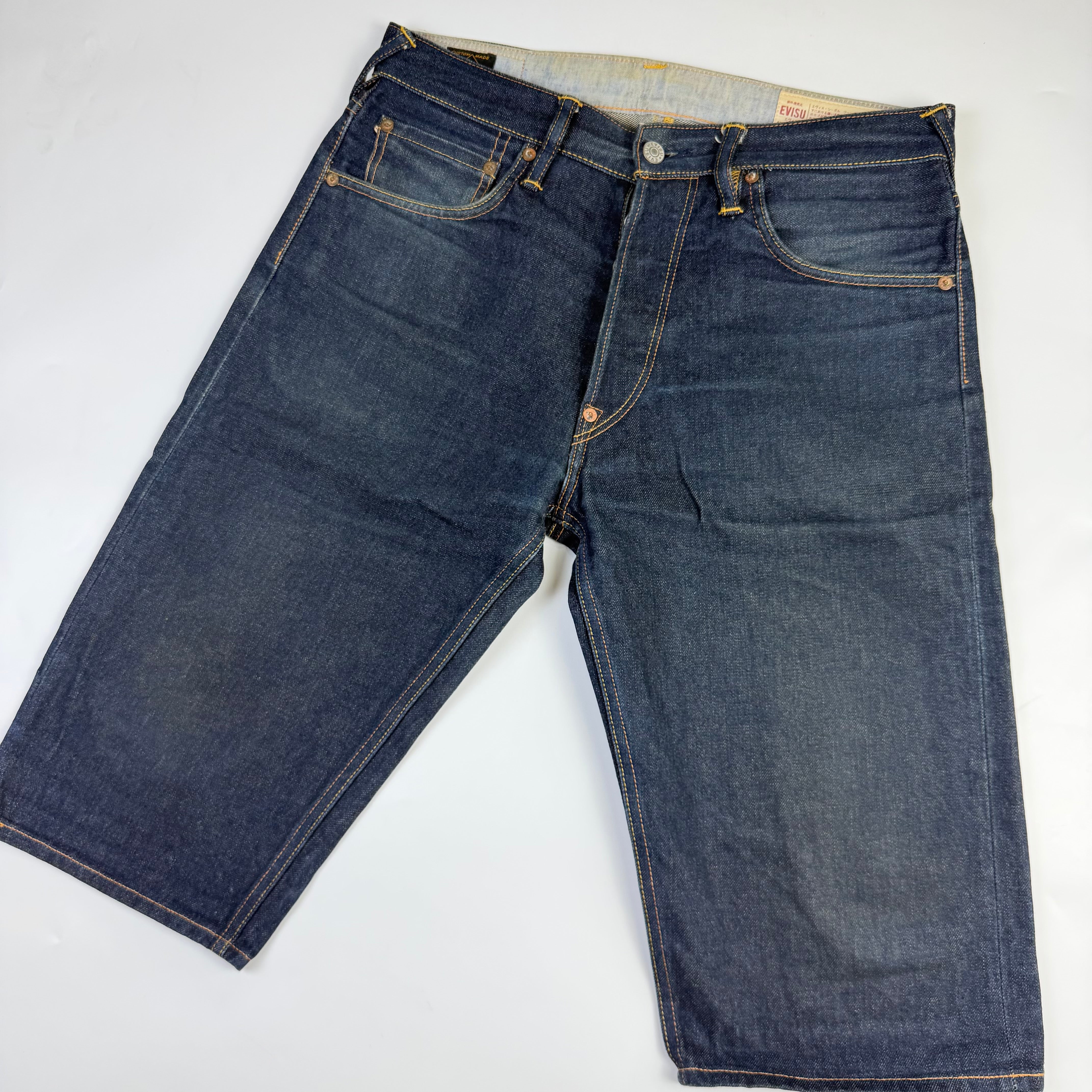 Evisu Daicock Tiger Japanese Tattoo Art Denim Shorts