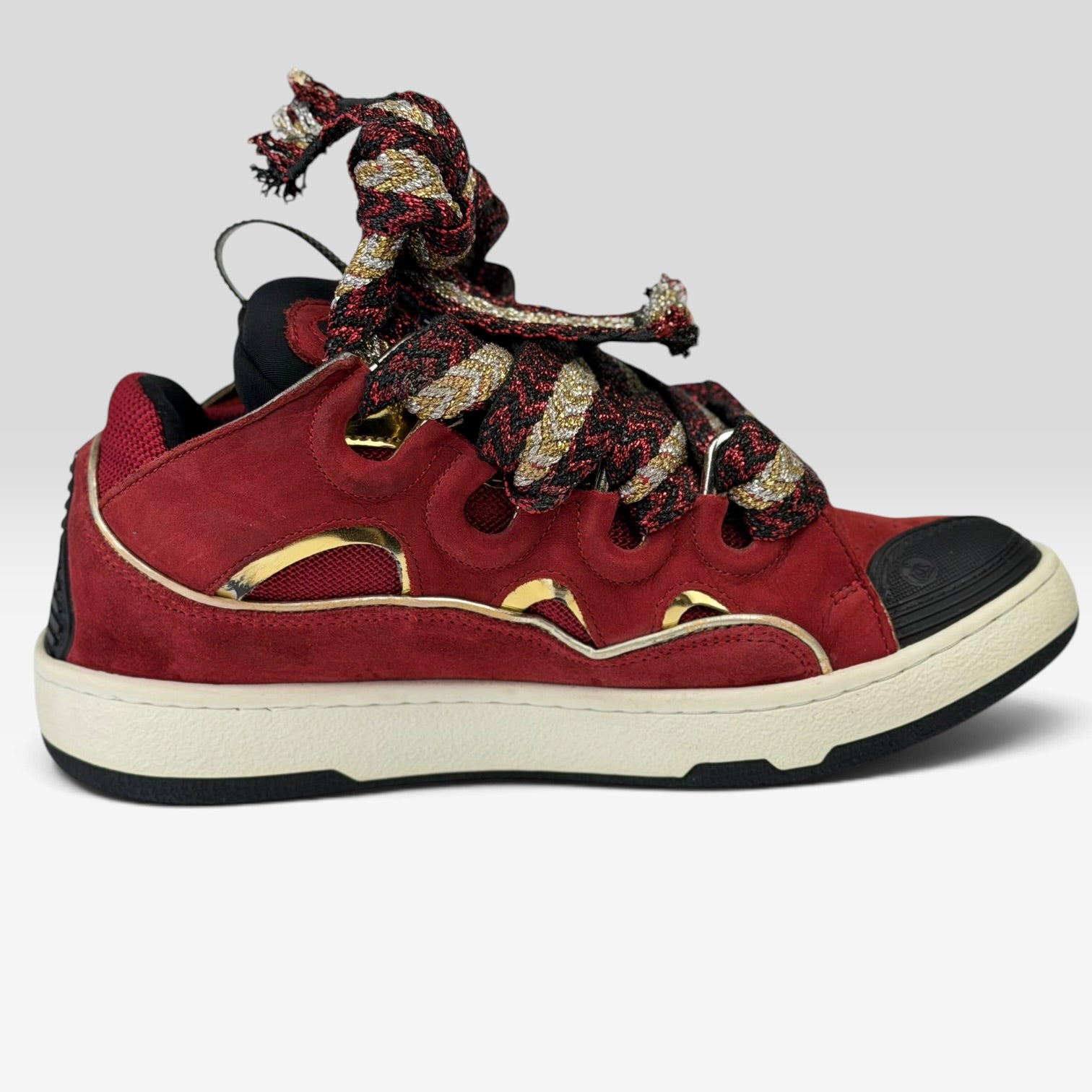Lanvin Curb Red/Gold Sneakers