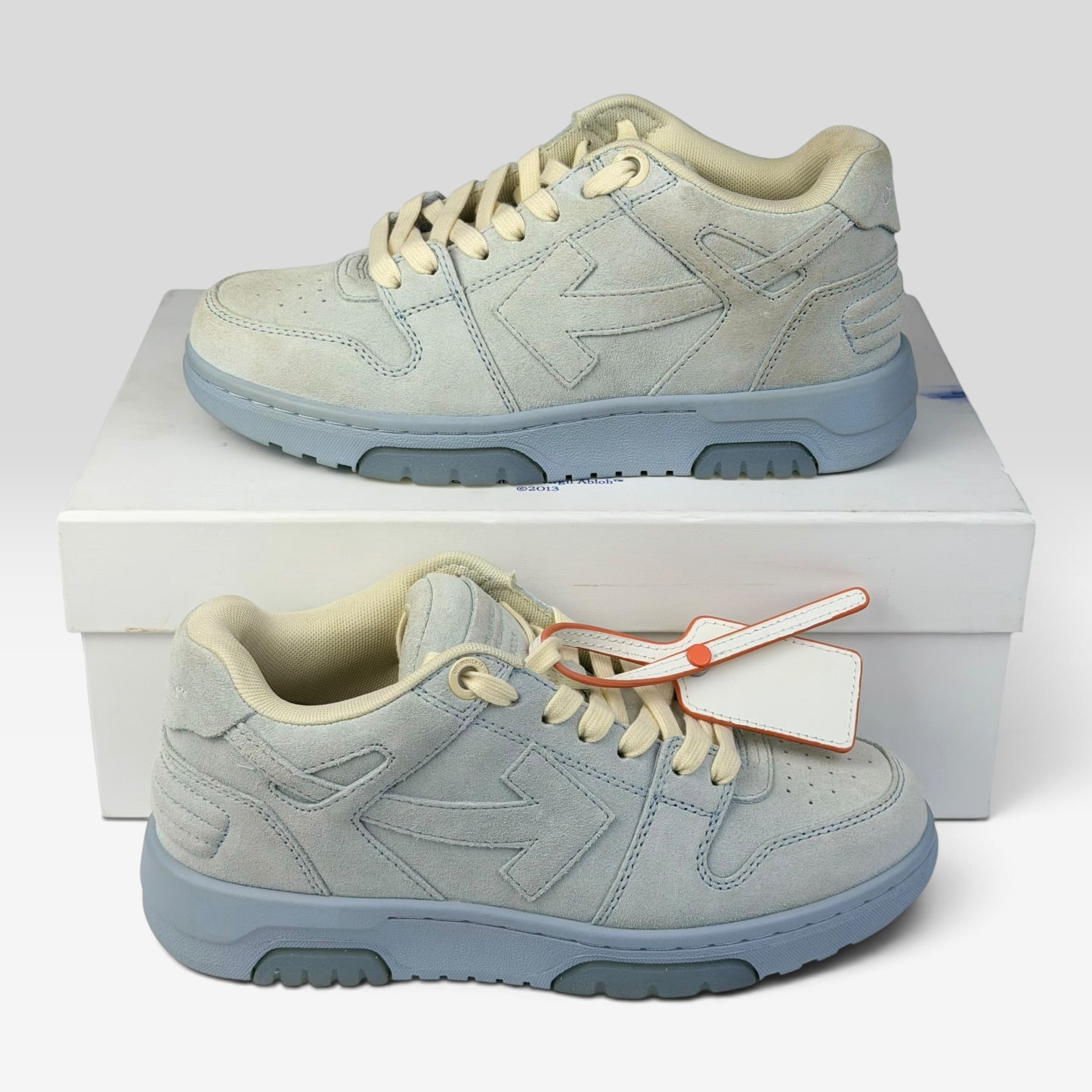 Off-White Out Of Office Light Blue Suede | Sneakers Off-White