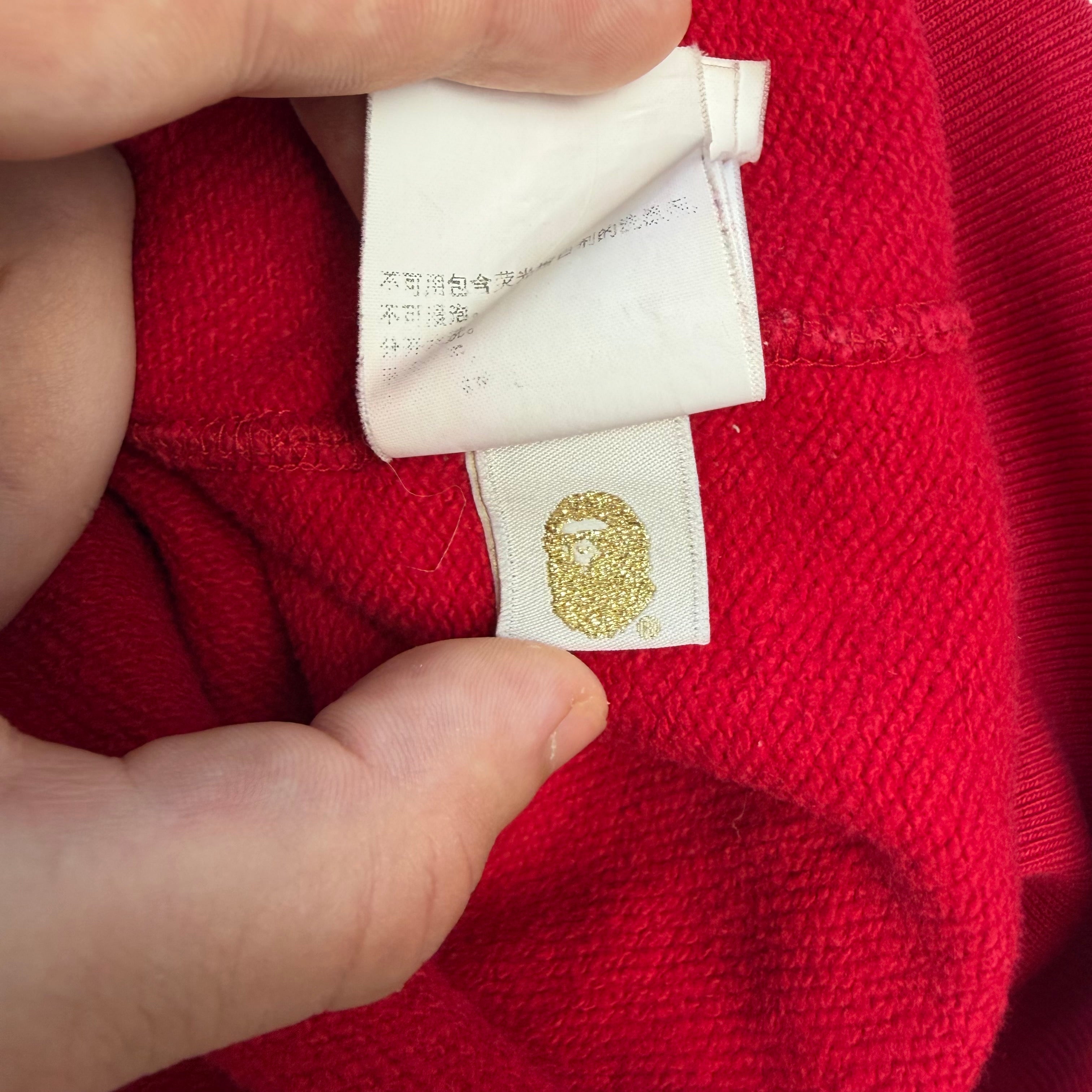 BAPE 1st Camo Shark Full Zip Hoodie Red/Green
