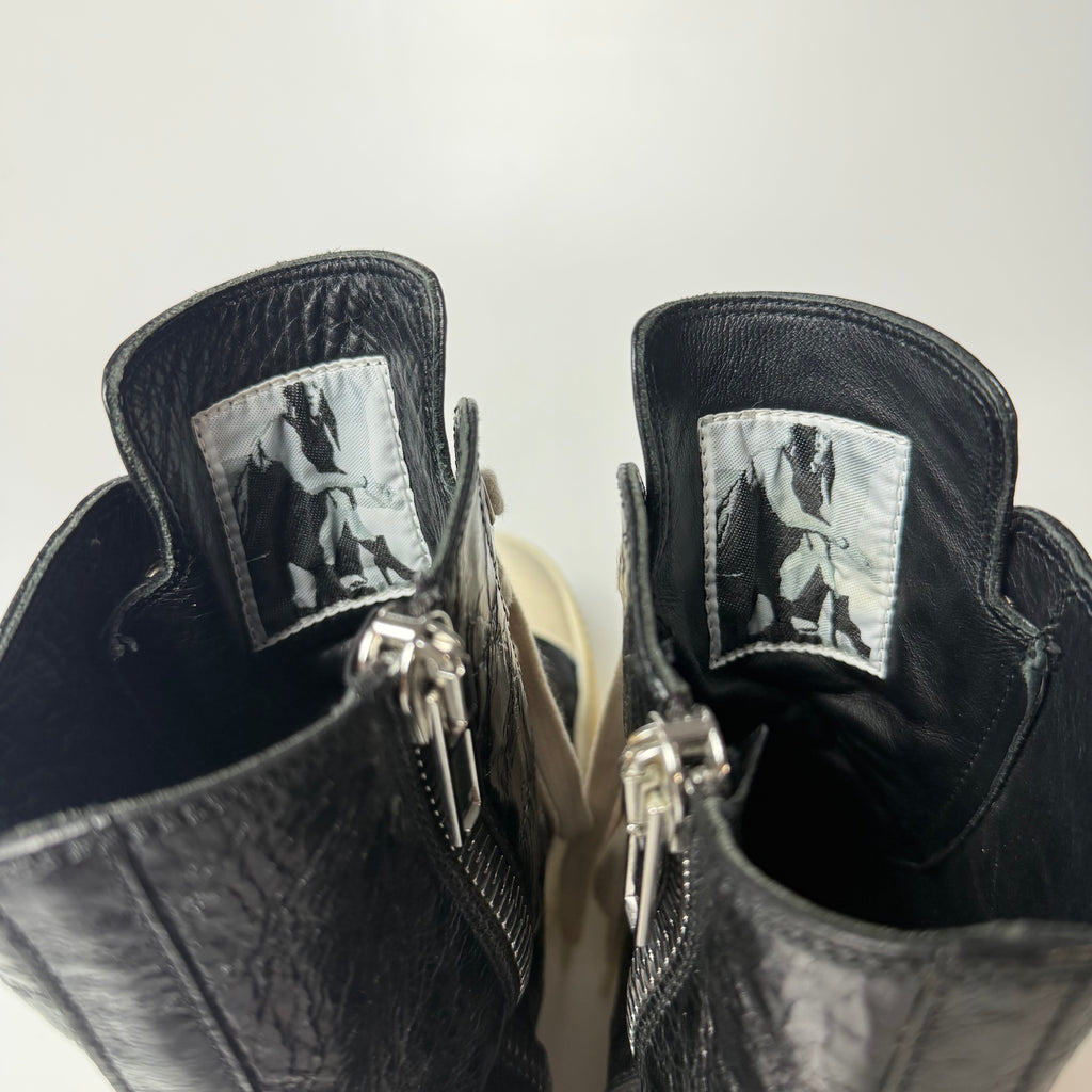 Rick Owens Runched Leather Ramones