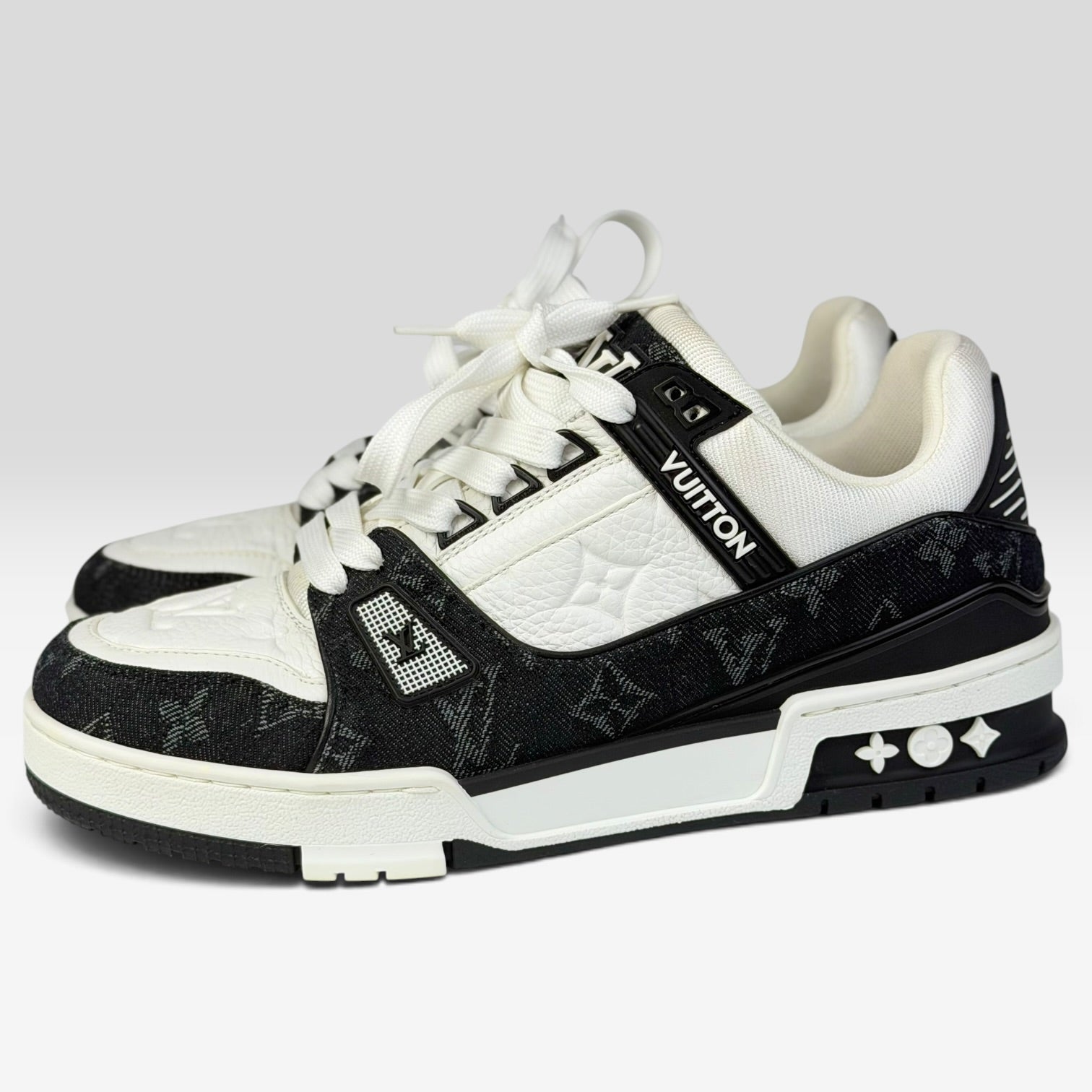 Louis Vuitton LV Trainer White/Black Denim | Sneakers Louis Vuitton